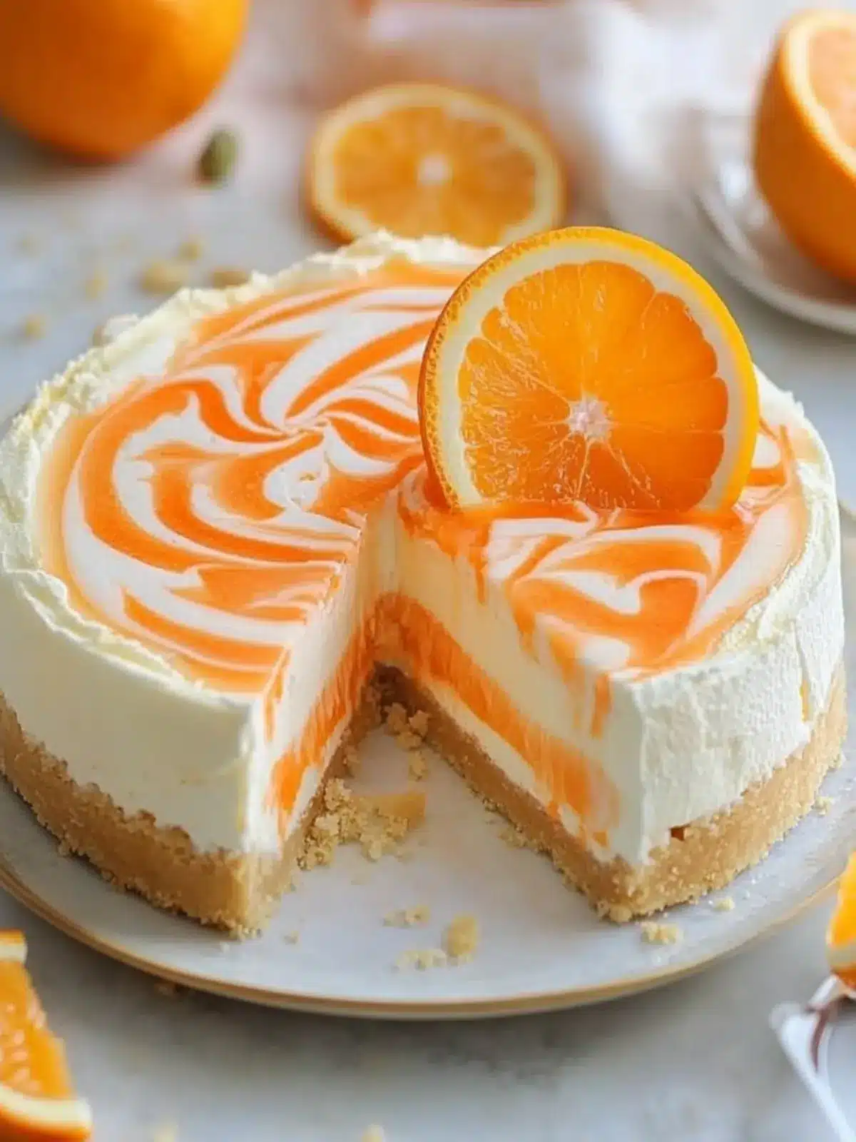 Zesty Orange Creamsicle Cheesecake You ll Love This Summer 3 Orange Creamsicle Cheesecake