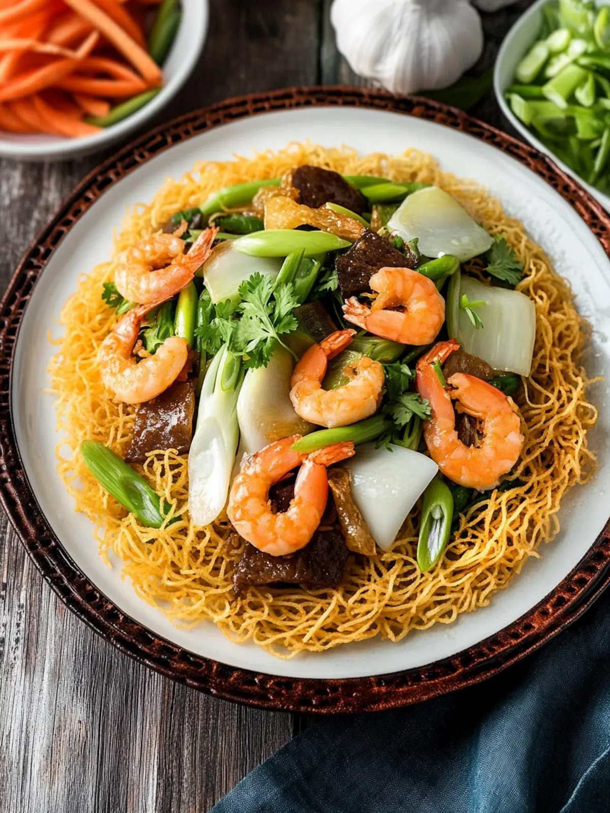 Savor the Crunch: Vietnamese Crispy Pan Fried Noodles Delight 2 Vietnamese Crispy Pan Fried Noodles