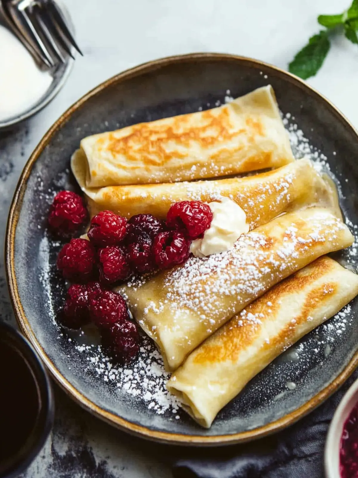 Mouthwatering Cheese Blintzes with Sweet Strawberry Sauce 3 Cheese Blintzes