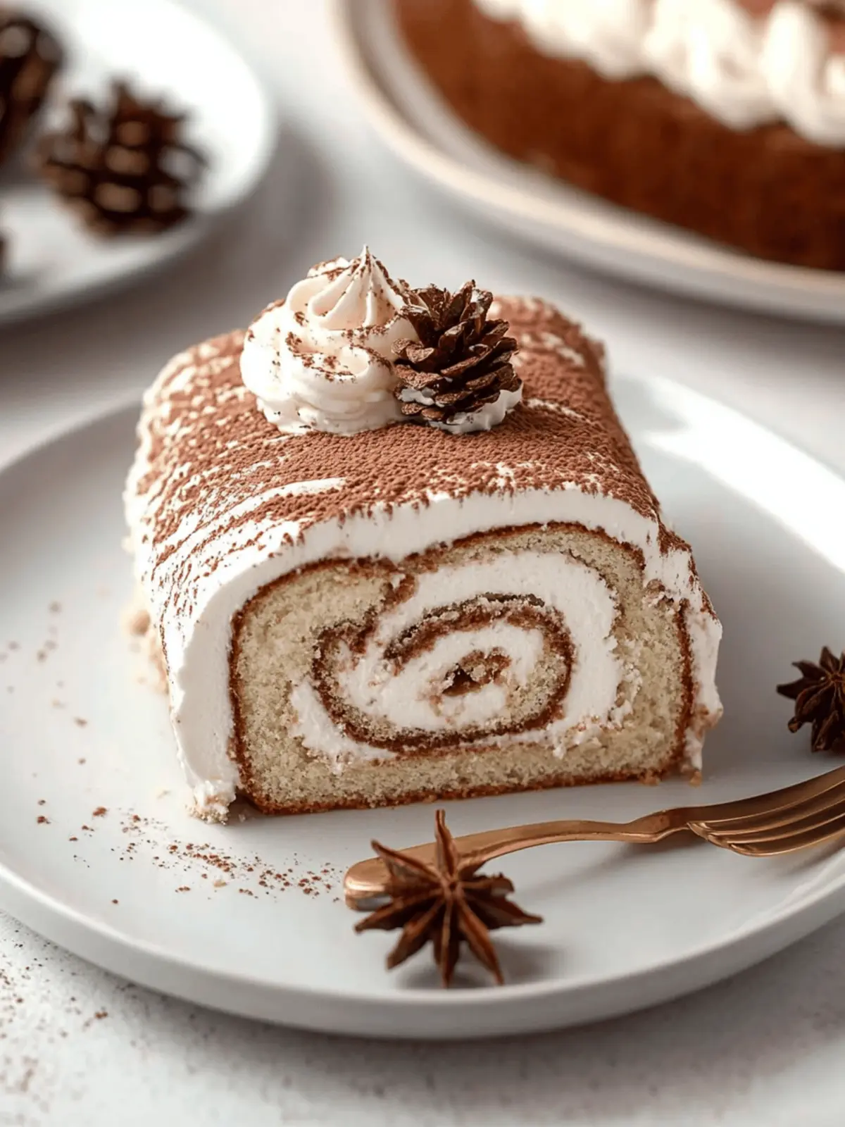 Decadent Tiramisu Yule Log Cake for Holiday Celebrations 4 Tiramisu Yule Log Cake