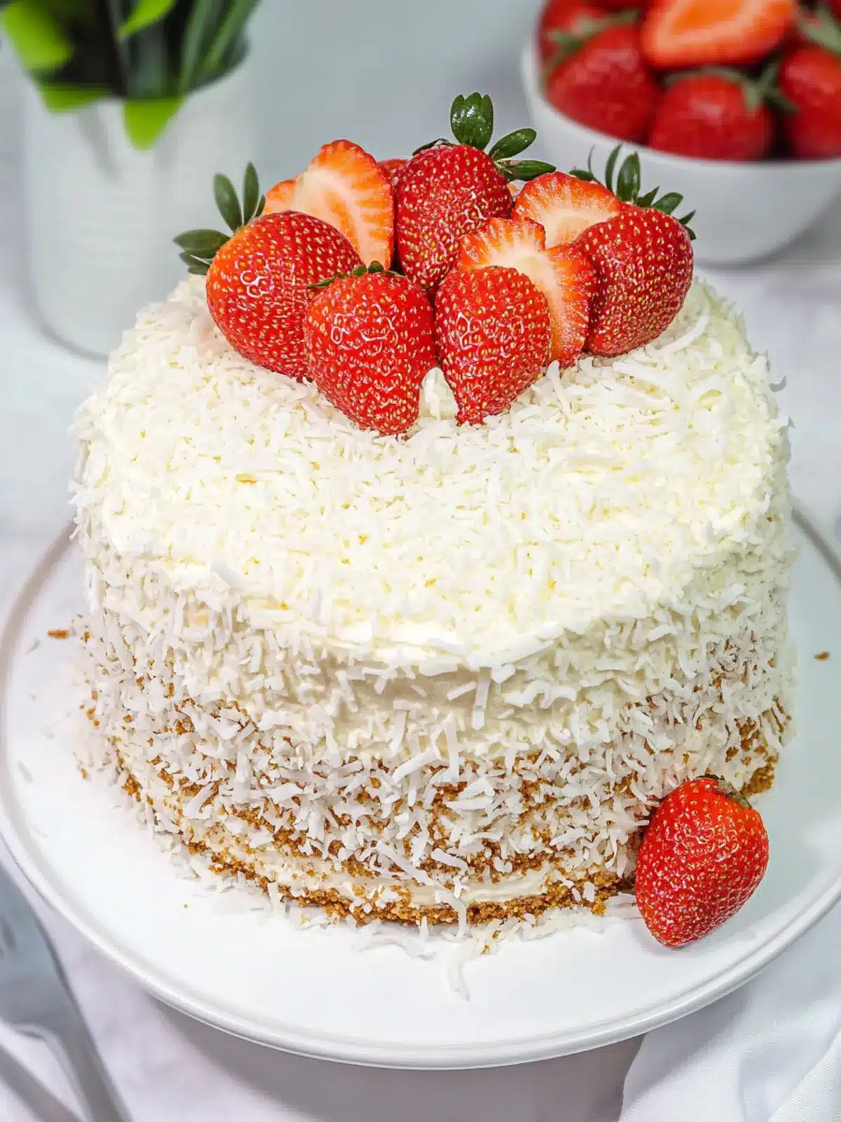 Heavenly Coconut Strawberry Cake That Wows Every Bite 2 Coconut Strawberry Cake