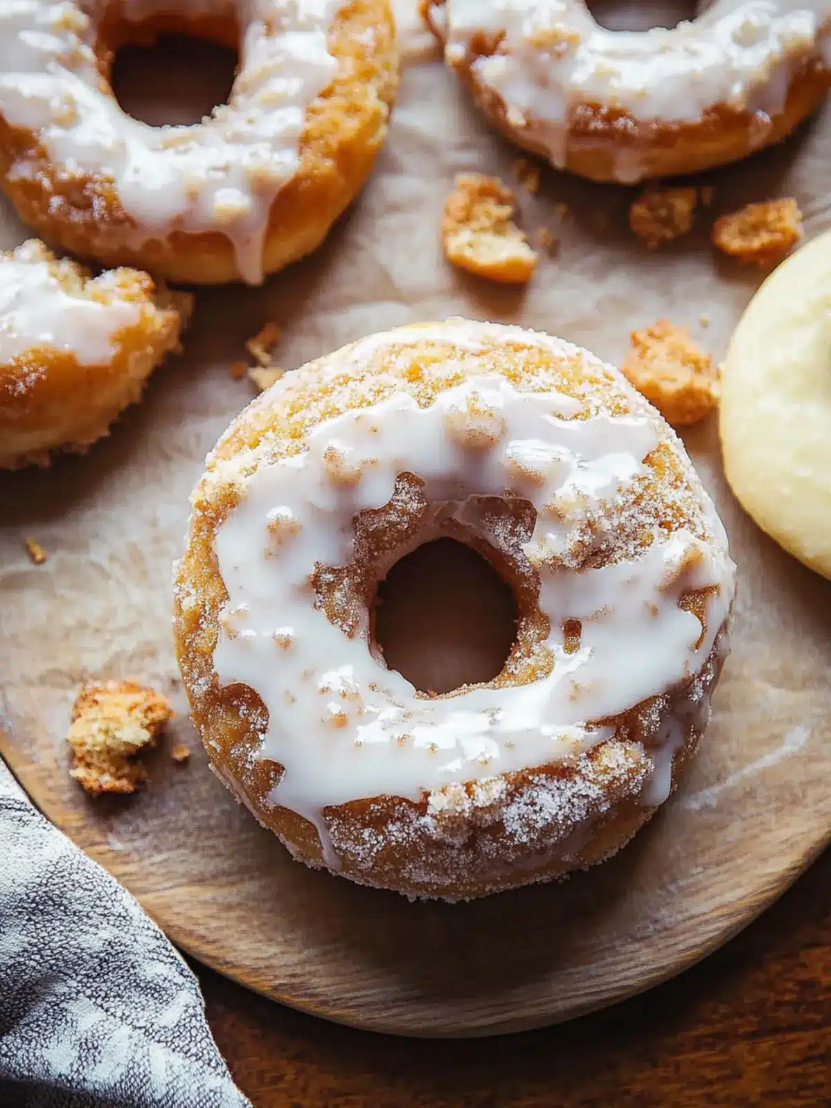 Irresistible Coffee Cake Donuts with Vanilla Glaze at Home 3 Coffee Cake Donuts with Vanilla Glaze