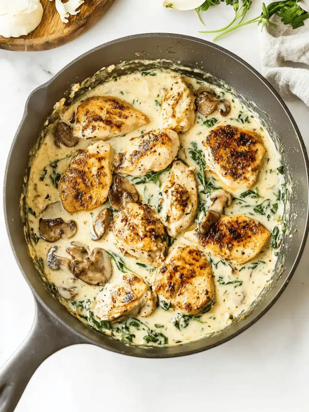 Creamy Chicken Florentine Skillet You ll Crave Every Night 2 Chicken Florentine Skillet