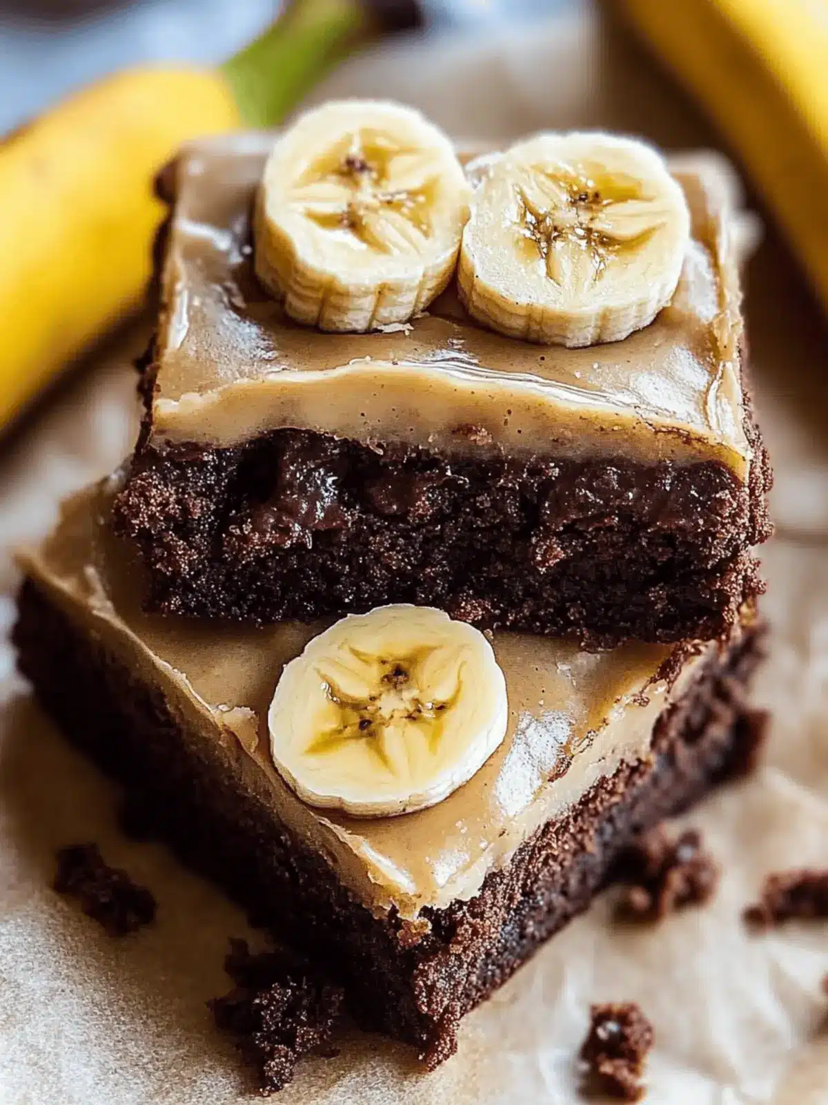 Banana Bread Brownies with Cream Cheese Frosting Bliss 3 Banana Bread Brownies