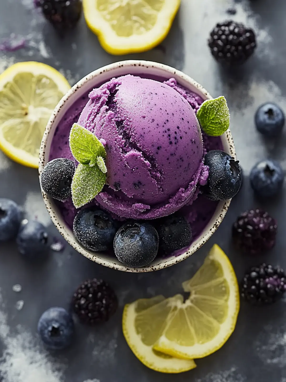 Fresh Blueberry Lemon Sorbet: No Churn Bliss Awaits! 2 Blueberry Lemon Sorbet
