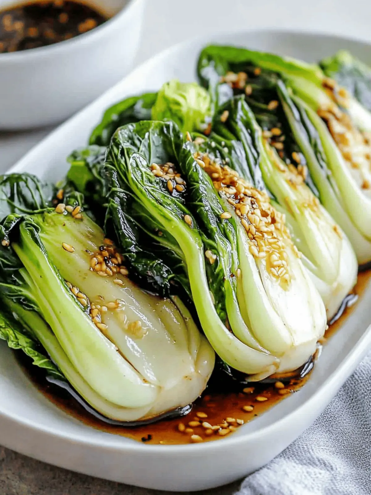 Savory Baby Bok Choy with Soy Sauce and Garlic Delight 2 Baby Bok Choy with Soy Sauce and Garlic