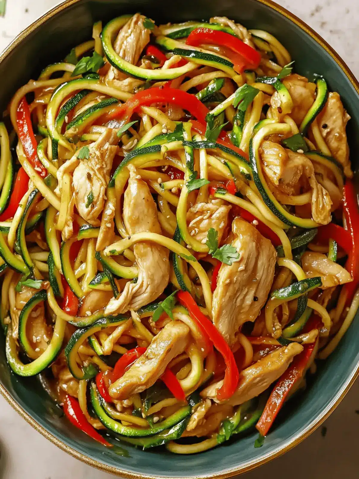Delicious Garlic Chicken Zucchini Noodles Stir Fry in 35 Minutes 3 Garlic Chicken Zucchini Noodles Stir Fry