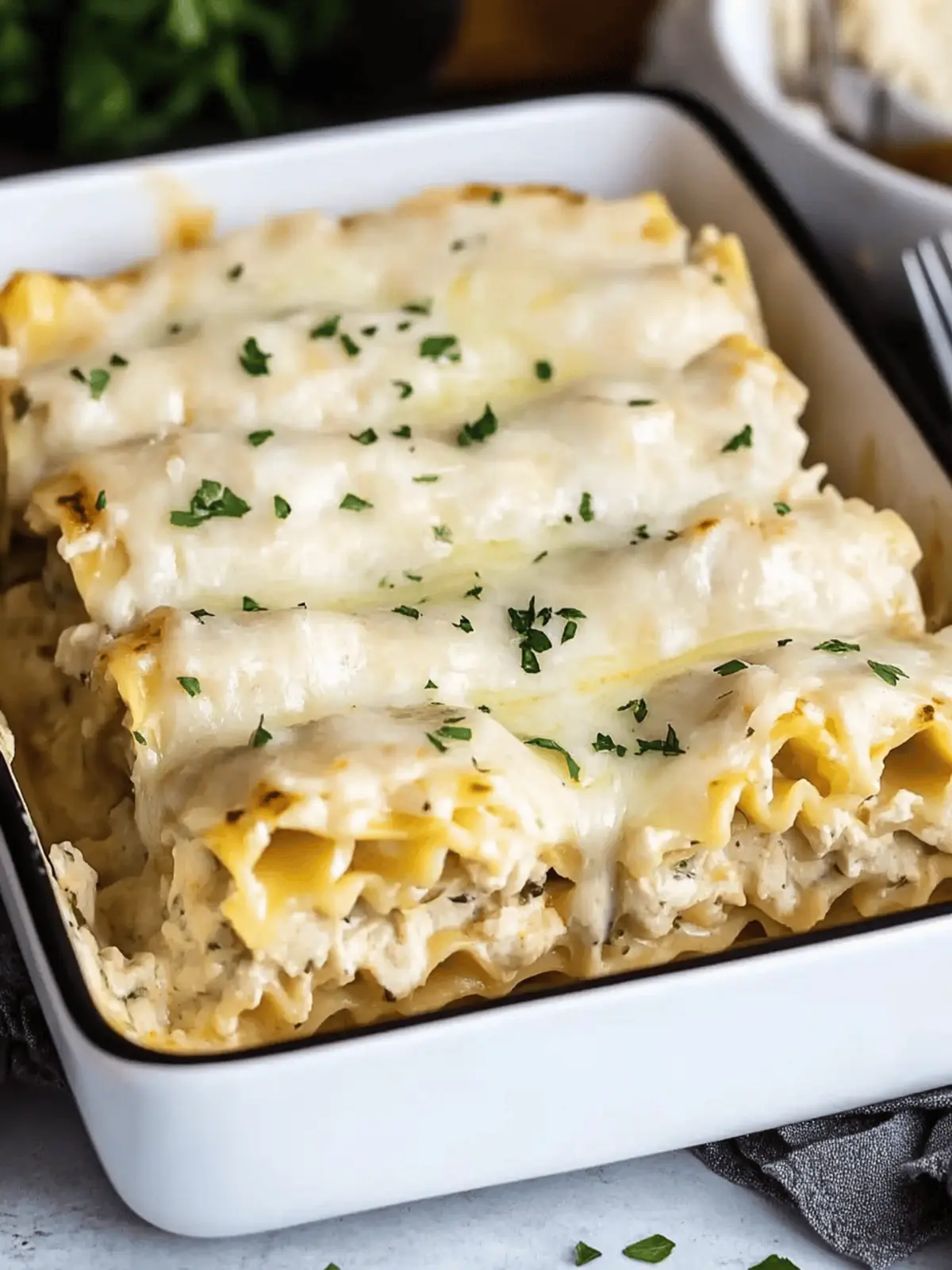 Creamy Chicken Alfredo Lasagna Roll Ups You'll Crave 4 Chicken Alfredo Lasagna Roll Ups