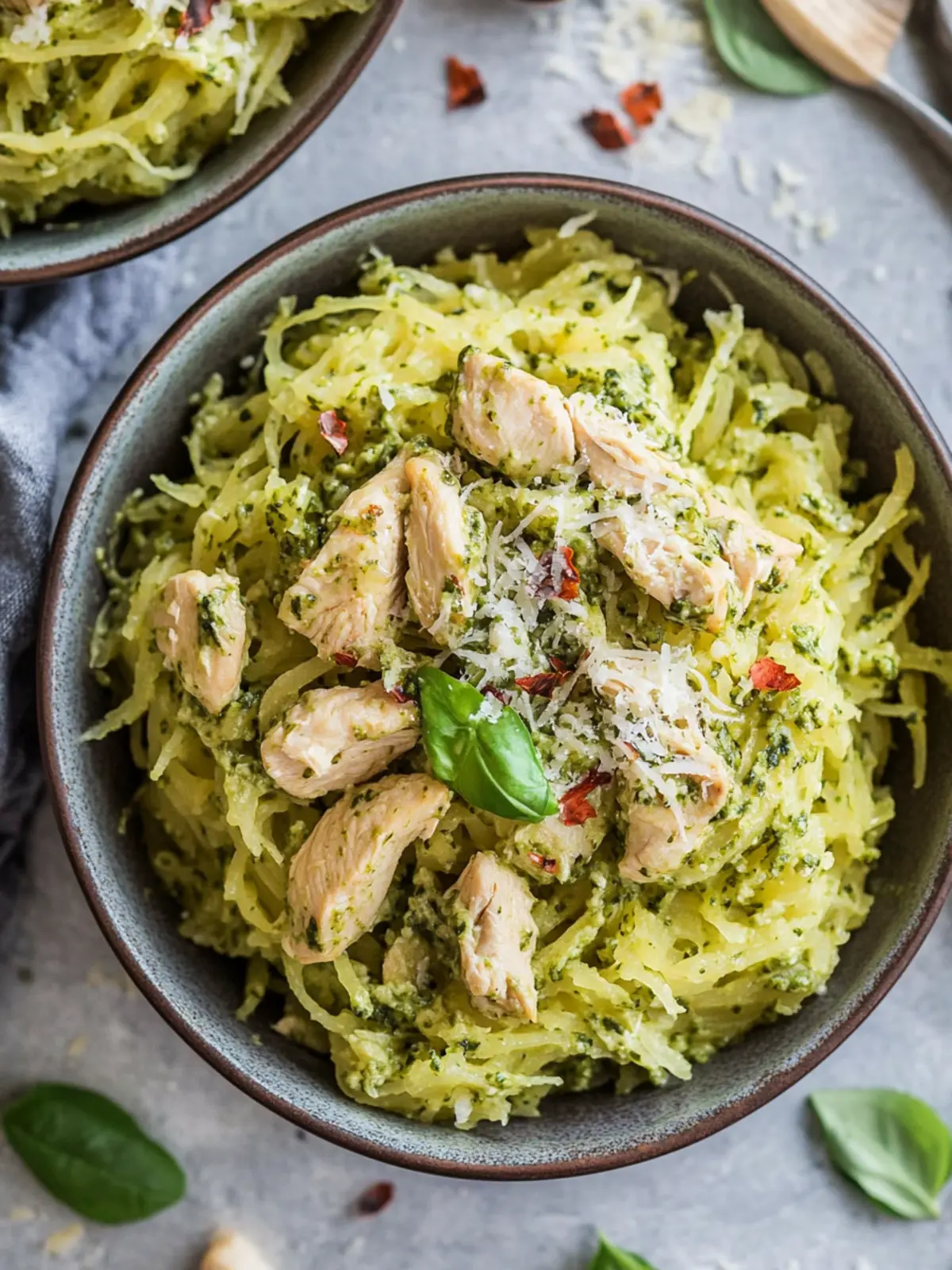 Flavorful Chicken Pesto Spaghetti Squash That Will Wow You 2 Chicken Pesto Spaghetti Squash