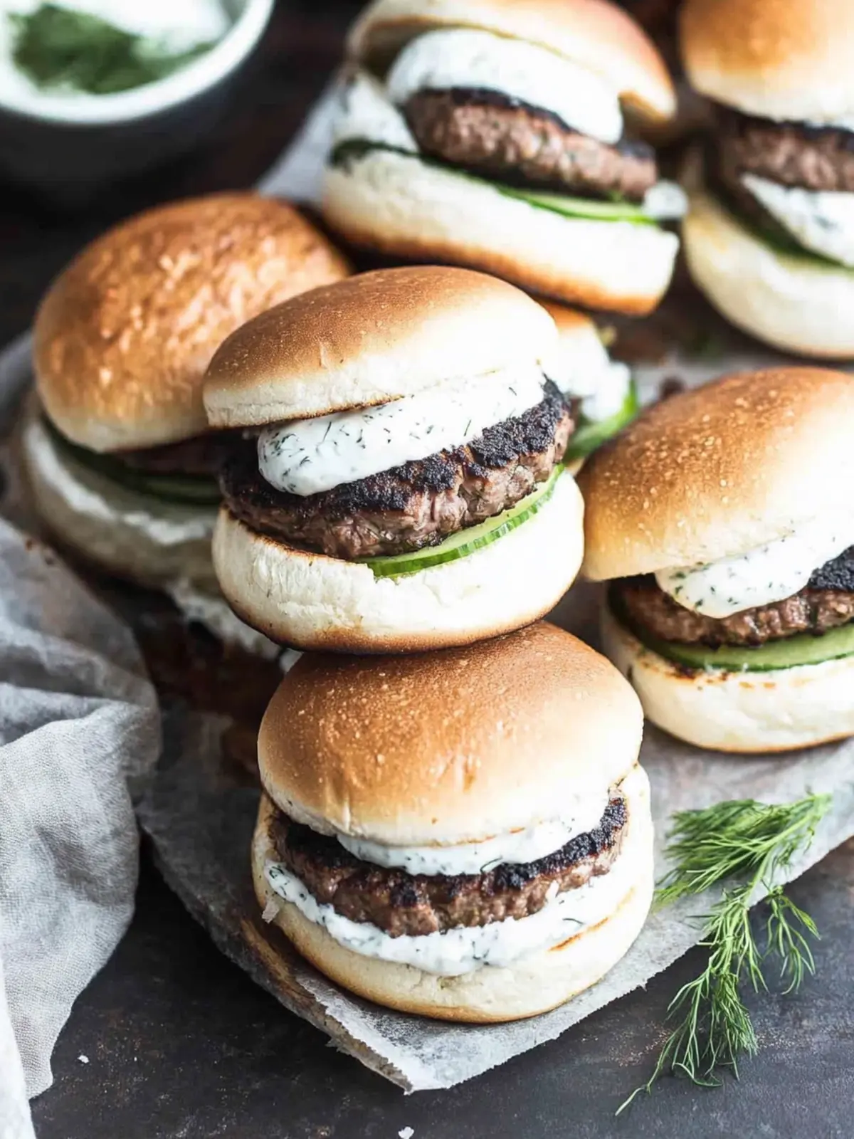 Irresistible Lamb Sliders with Dill Greek Yogurt Delight 4 Lamb Sliders with Dill Greek Yogurt