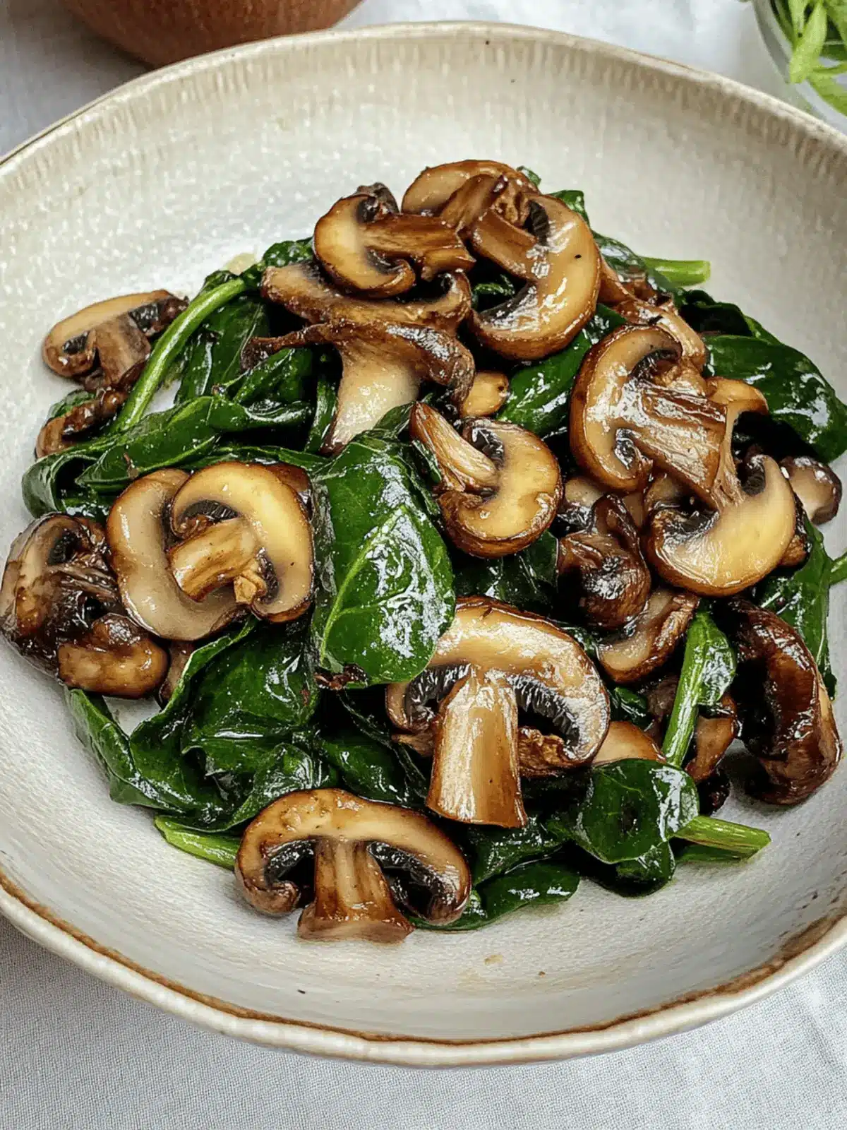 Saut ed Mushrooms with Spinach: Quick, Healthy Dinner Delight 2 Saut ed Mushrooms with Spinach
