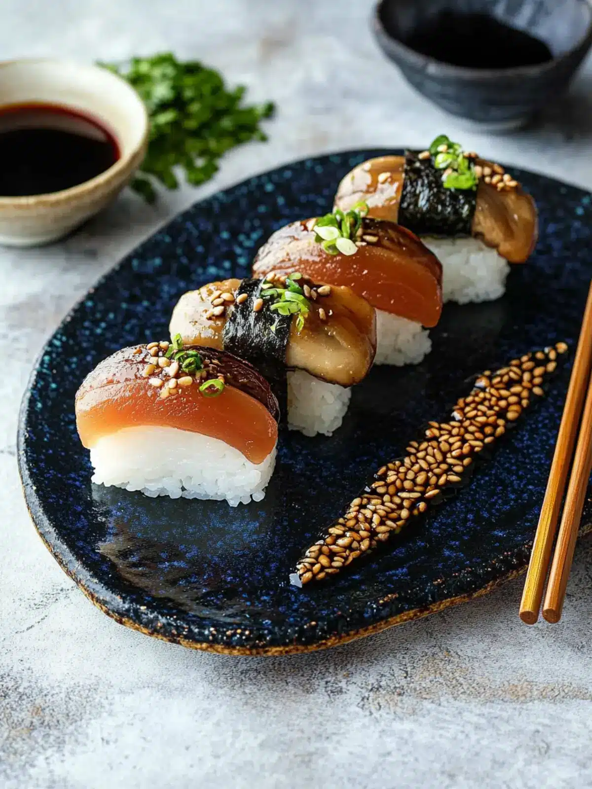 Delicious Shiitake Nigiri: Your New Favorite Vegetarian Sushi 3 Shiitake Nigiri and Vegetarian Sushi
