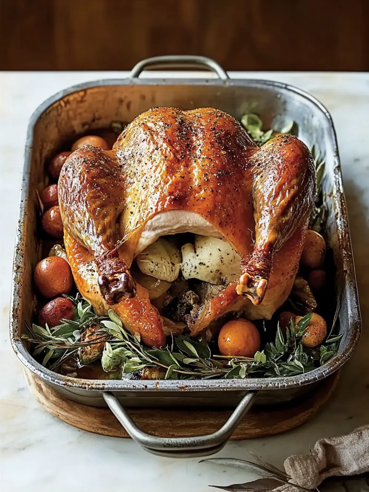 Roasted Turkey with Cheesecloth for Juicy Holiday Perfection 4 Roasted Turkey with Cheesecloth