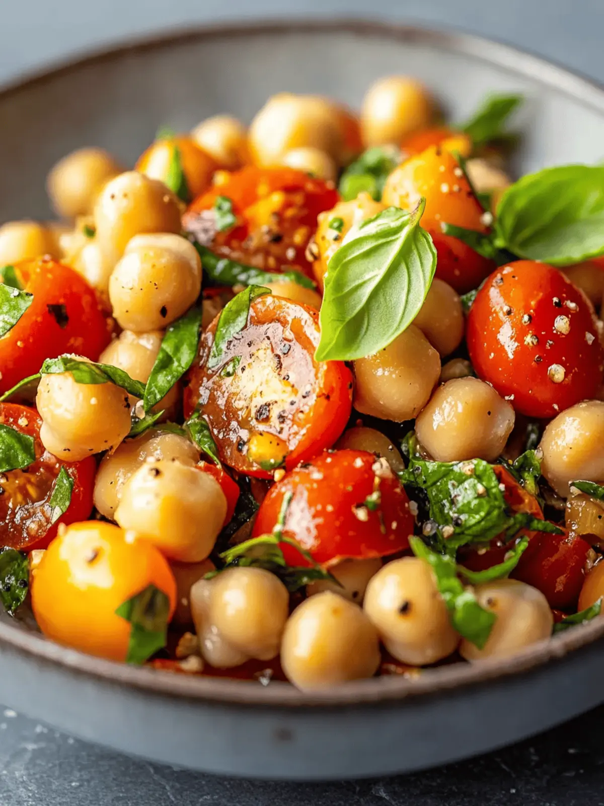 Bright and Fresh Chickpea Tomato Basil Salad in Just 15 Minutes 4 Chickpea Tomato Basil Salad