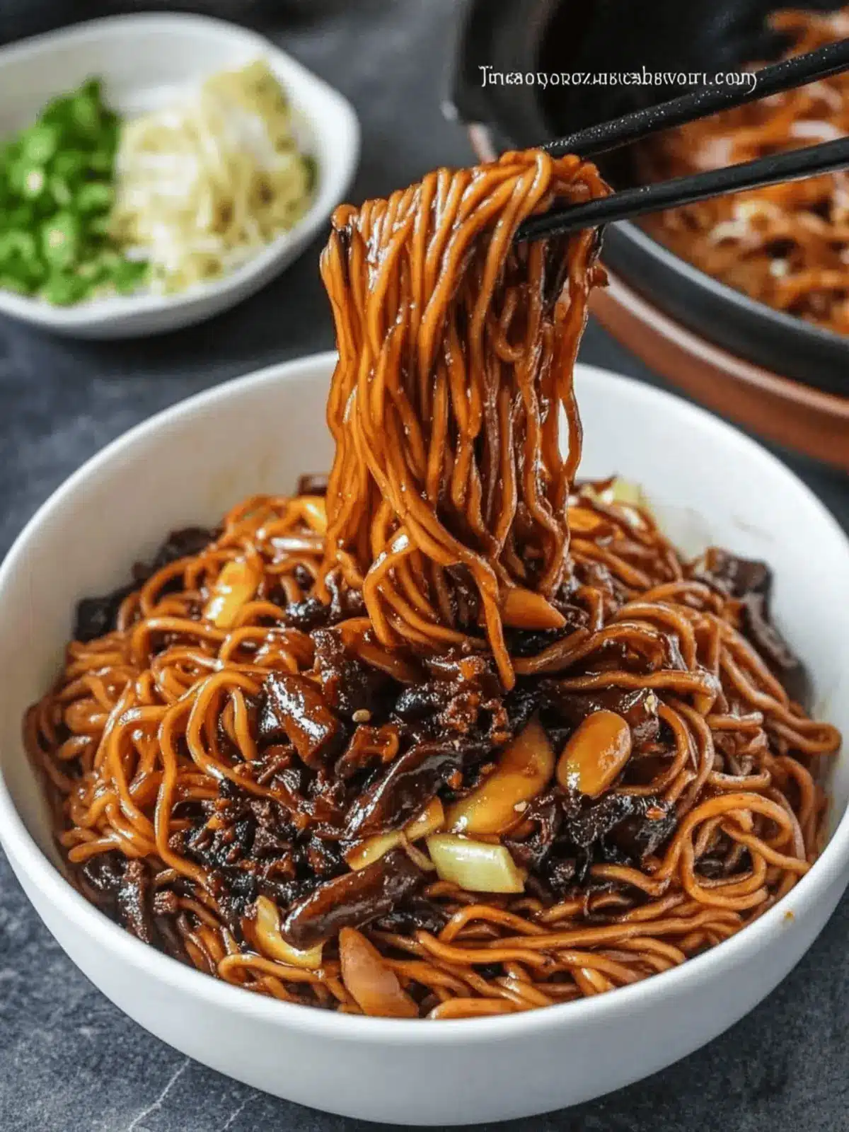 Scrumptious Vegan Jjajangmyeon: Make Fast Food a Distant Memory 4 Vegan Jjajangmyeon