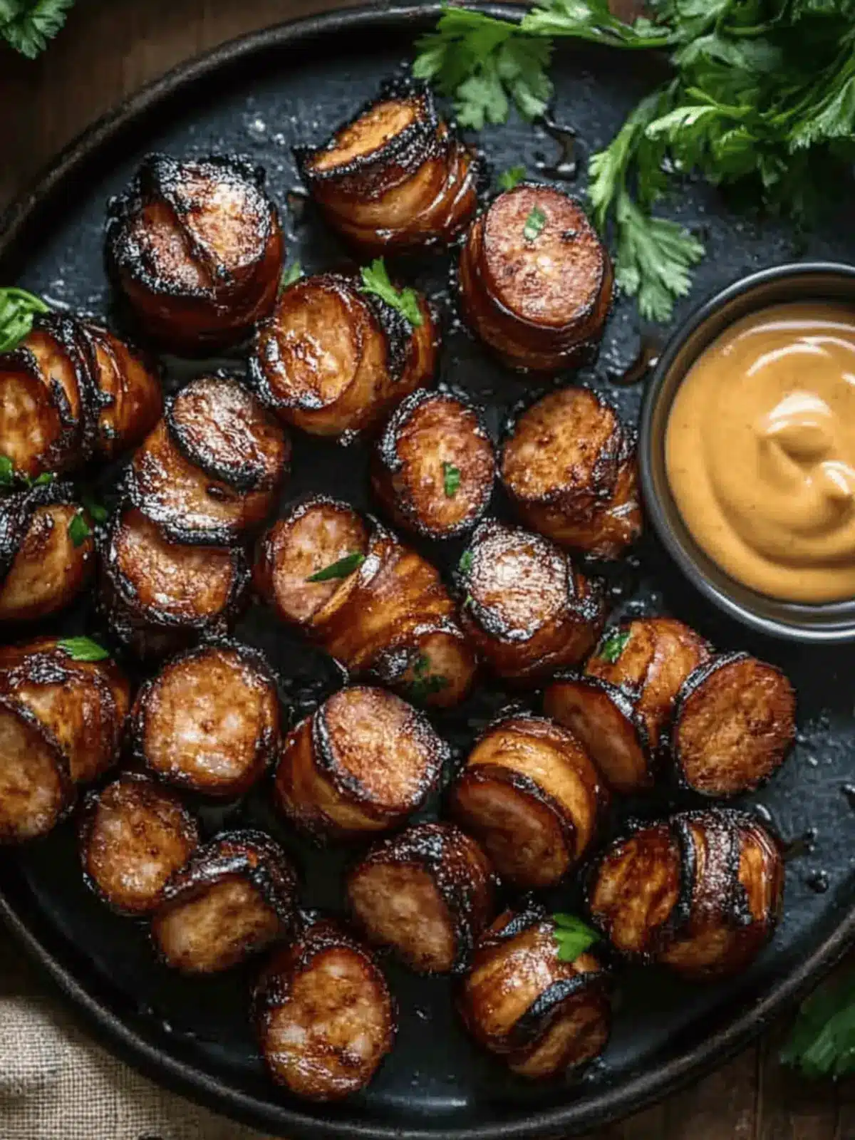 Irresistible Spicy Sriracha Hasselback Kielbasa Bites Recipe 4 Spicy Sriracha Hasselback Kielbasa Bites