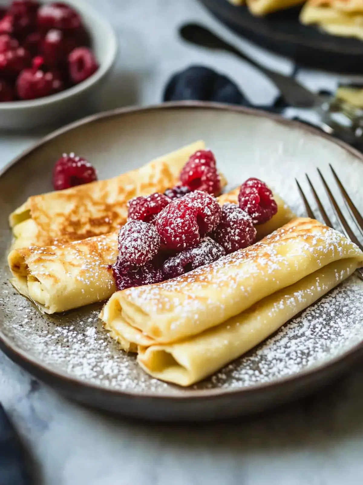 Mouthwatering Cheese Blintzes with Sweet Strawberry Sauce 4 Cheese Blintzes