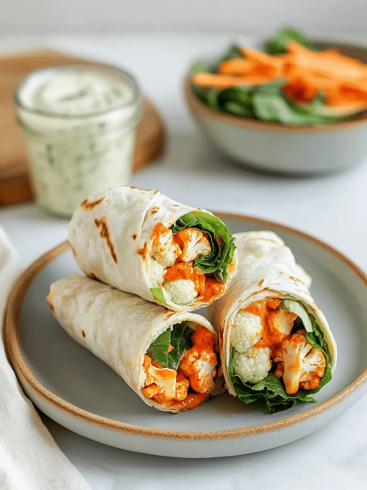 Spicy Buffalo Cauliflower Wraps That Everyone Will Crave 4 Buffalo Cauliflower Wraps