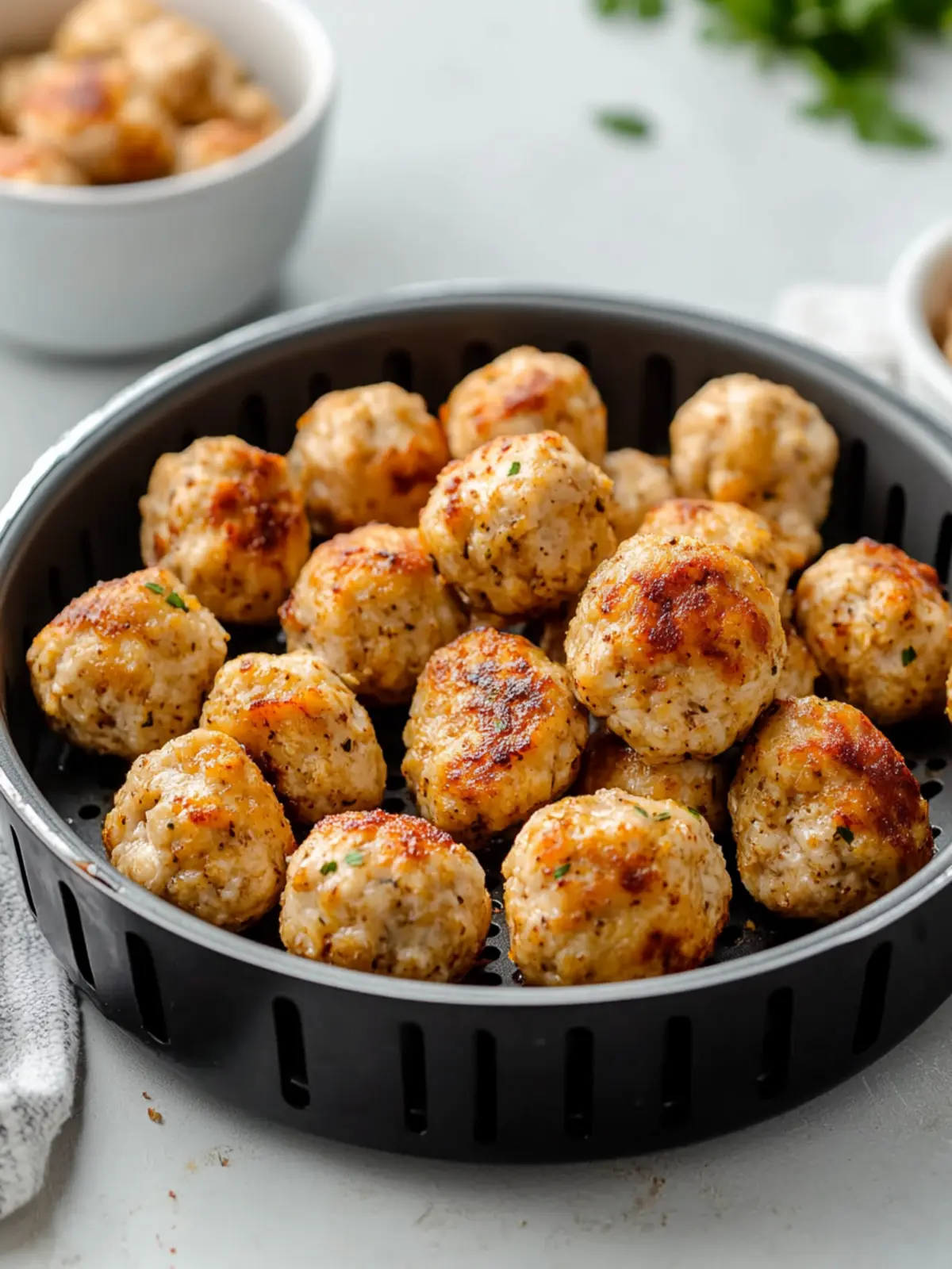 Tasty Air Fryer Chicken Meatballs for Effortless Weeknight Dinners 2 Air Fryer Chicken Meatballs
