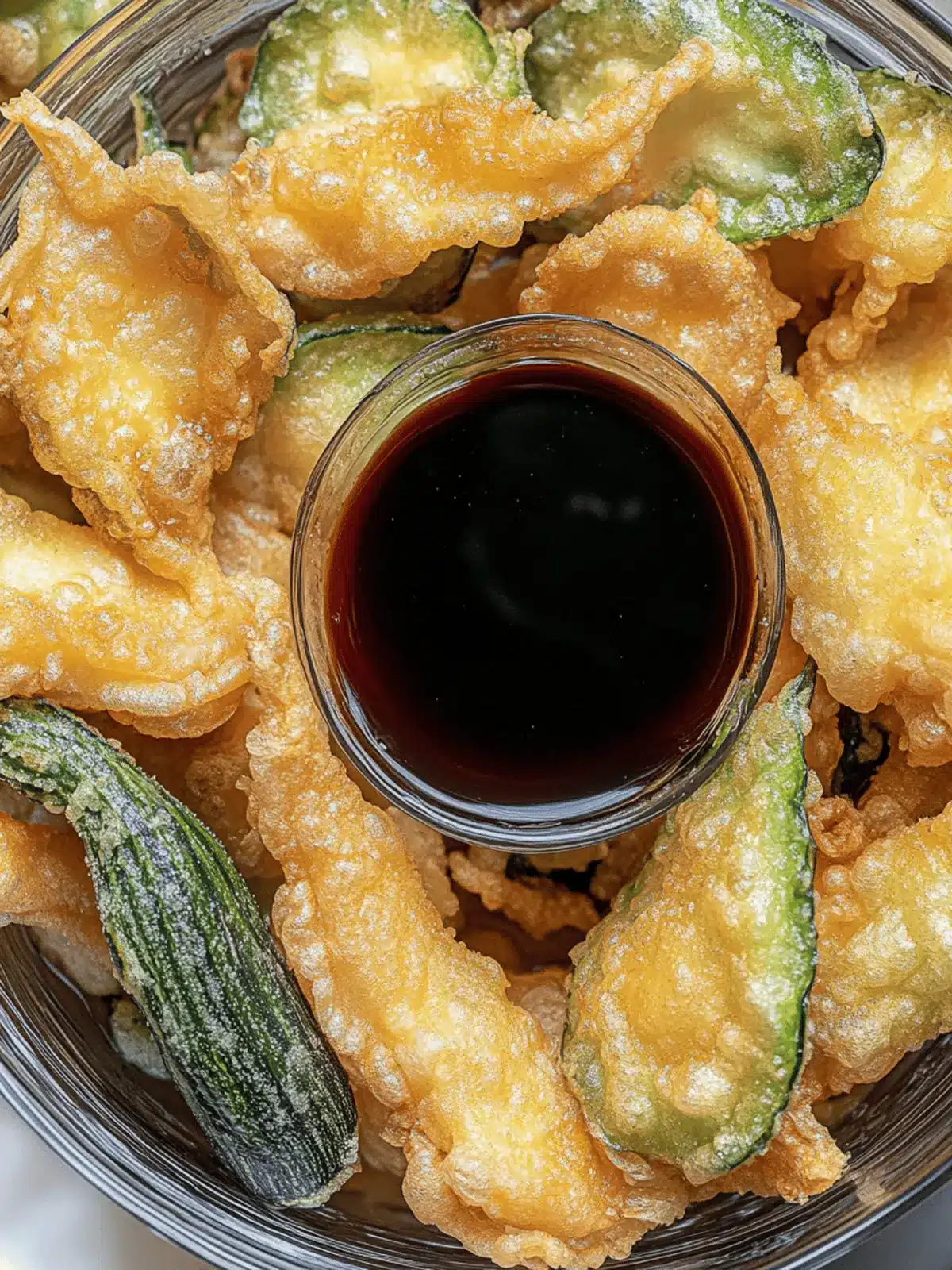 Crispy Vegetable Tempura with Sweet Soy Sauce Delight 4 Vegetable Tempura