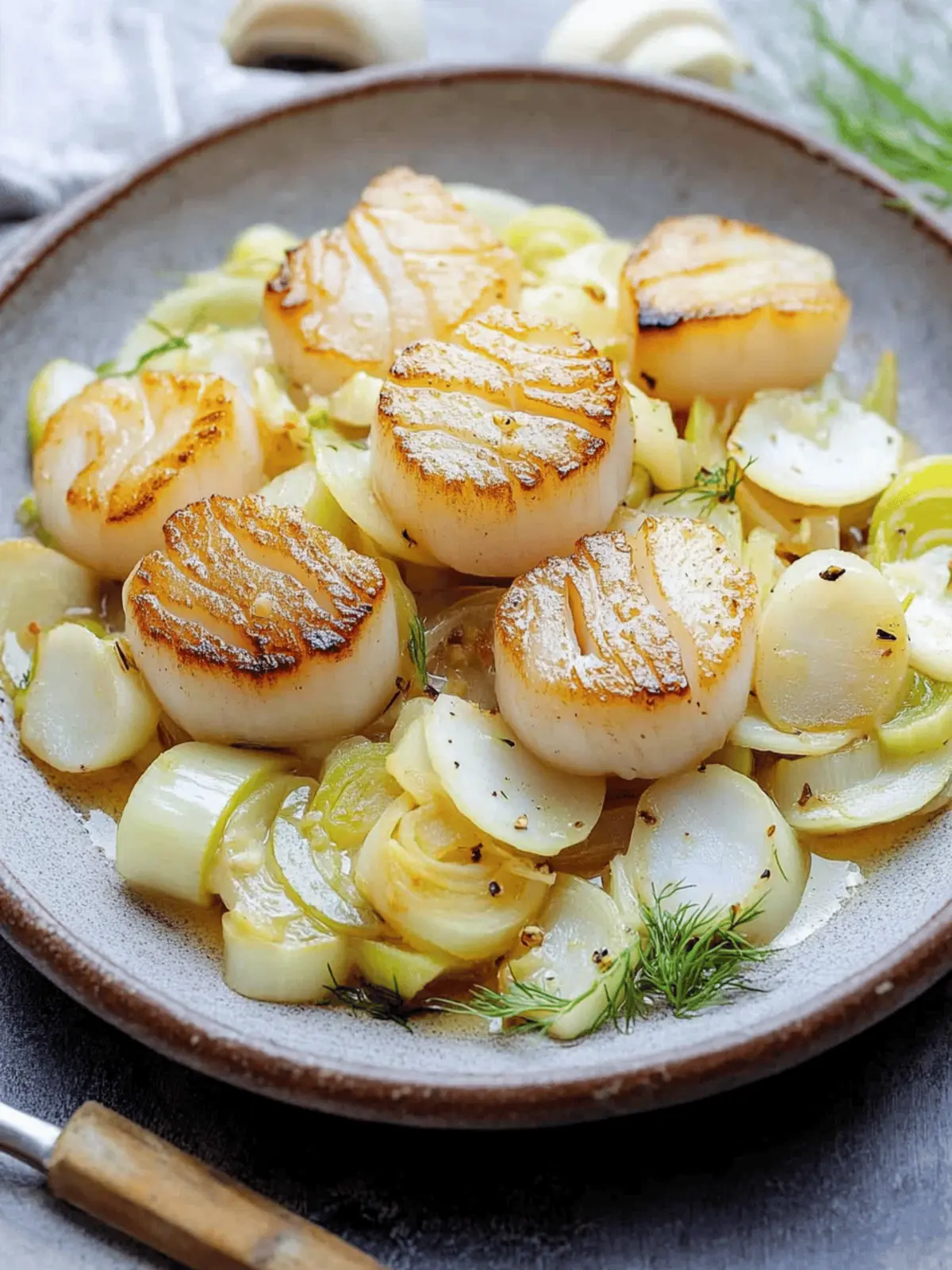 Savor Divine Pan Seared Scallops with Fennel and Leeks Today 3 Pan Seared Scallops with Fennel and Leeks