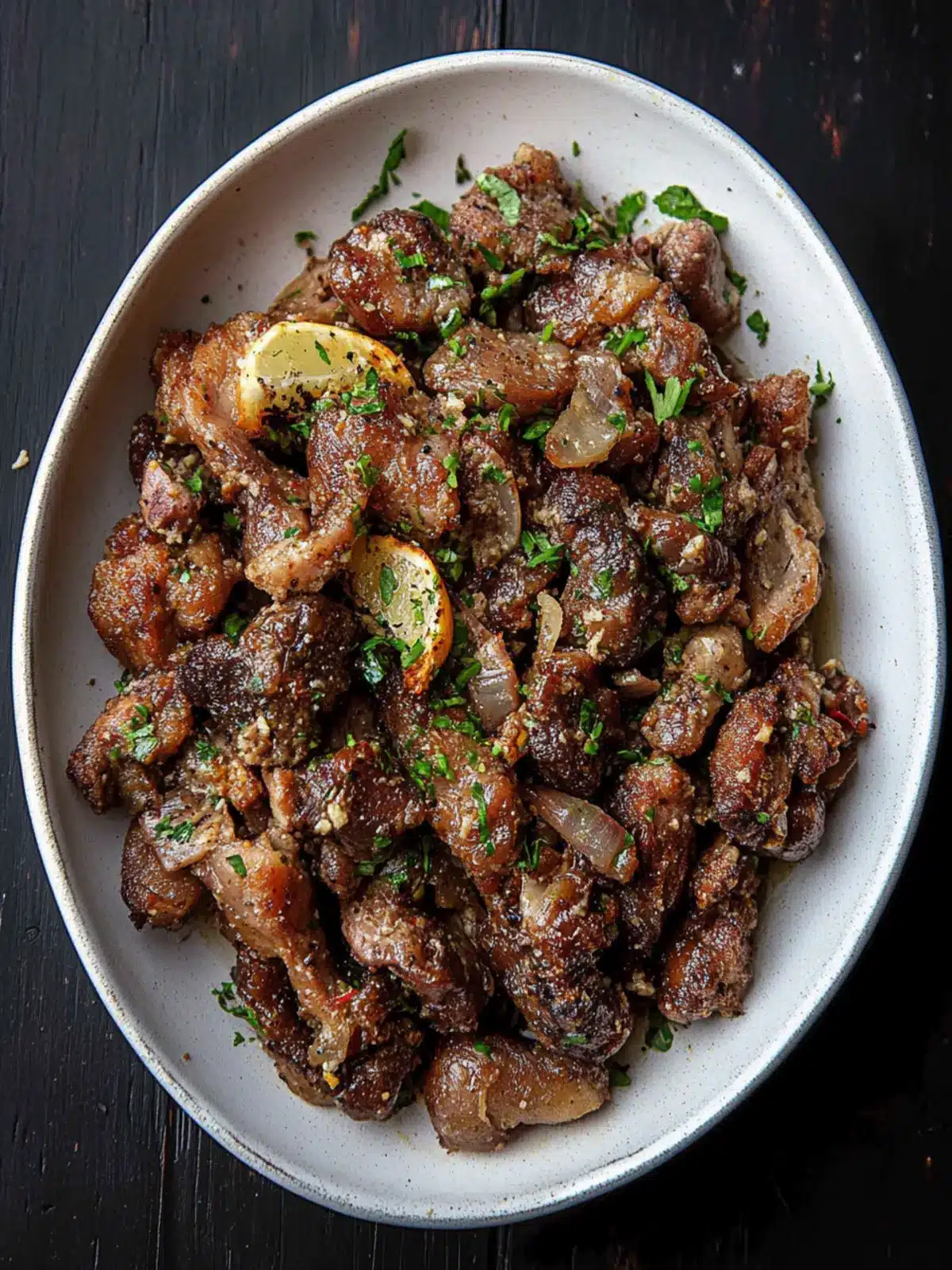 Crispy Fried Chicken Liver with Flavorful Onion Rings 3 Fried Chicken Liver