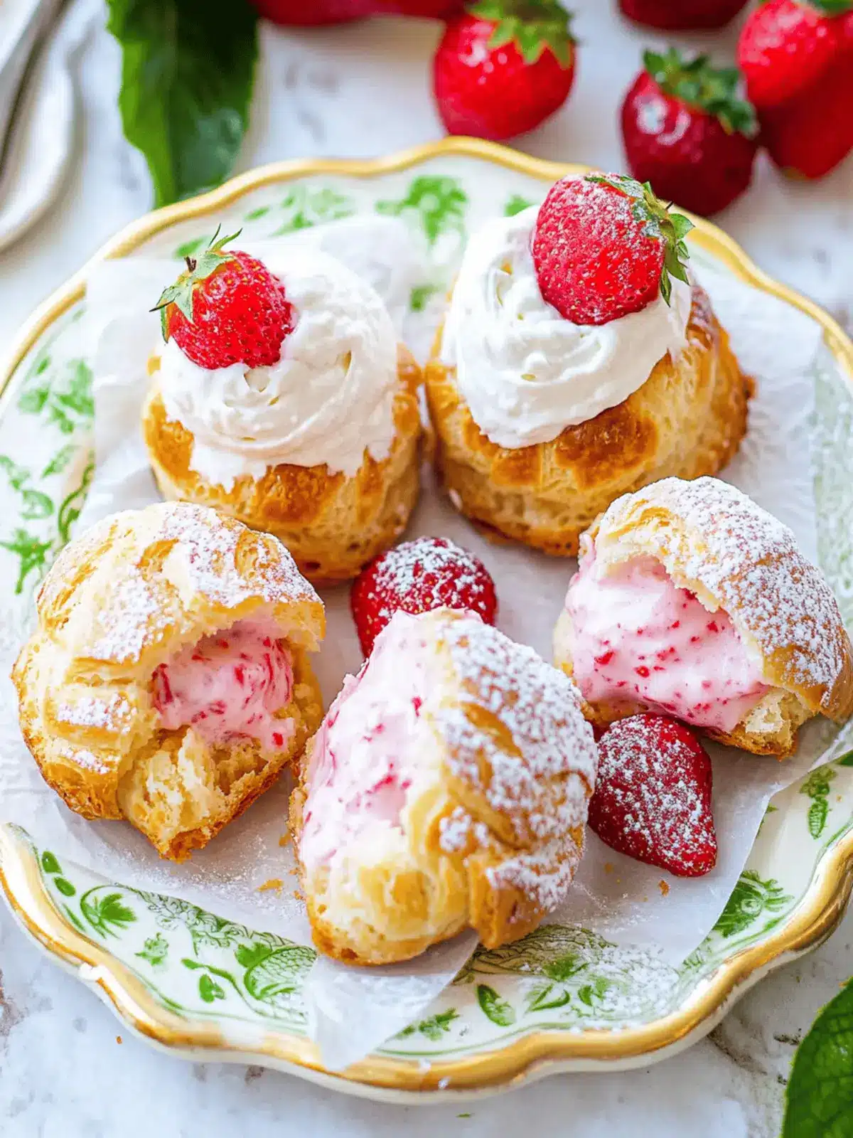 Irresistibly Light Strawberry Cream Puffs for Sweet Moments 3 Strawberry Cream Puffs