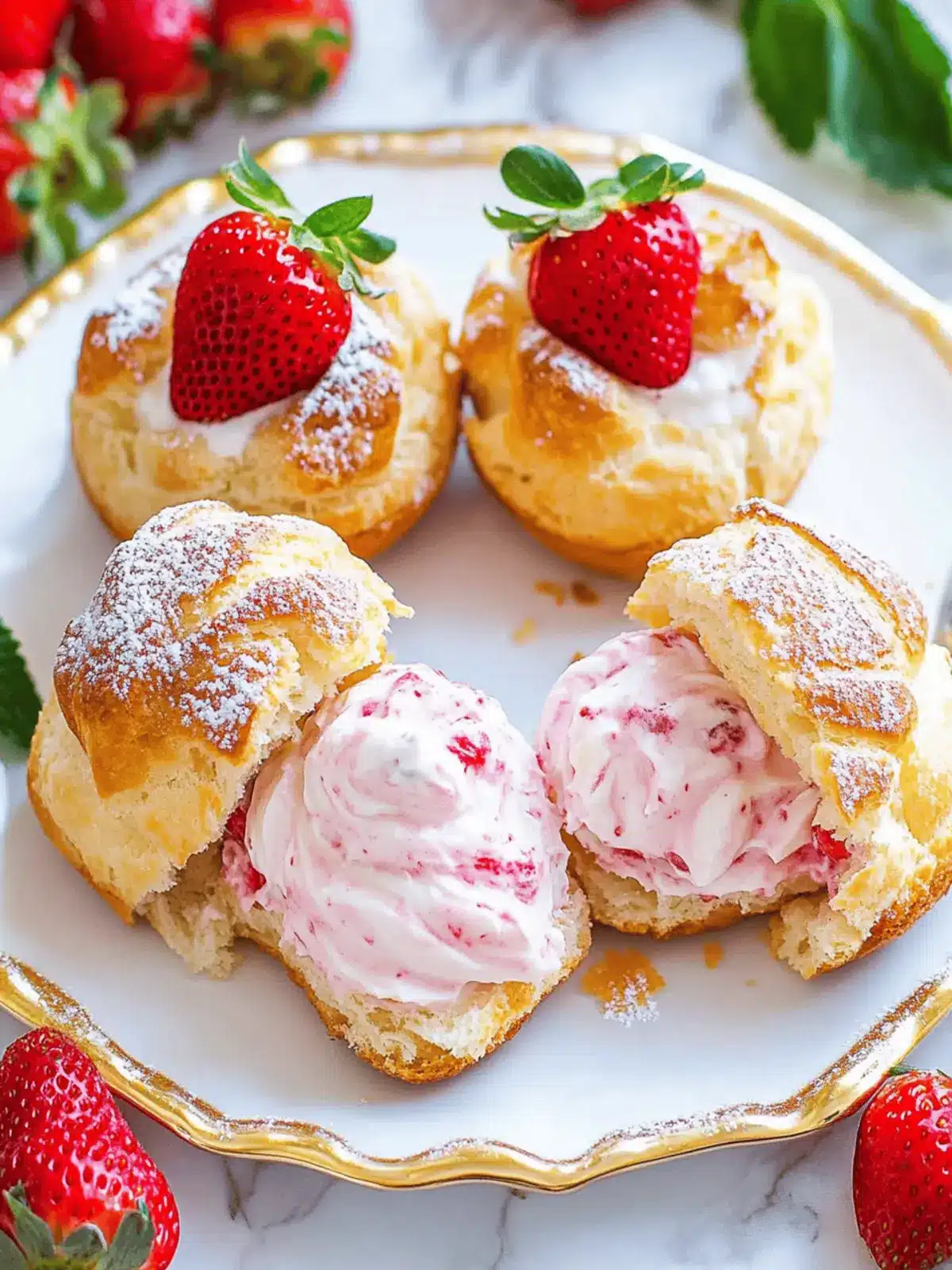 Irresistibly Light Strawberry Cream Puffs for Sweet Moments 2 Strawberry Cream Puffs