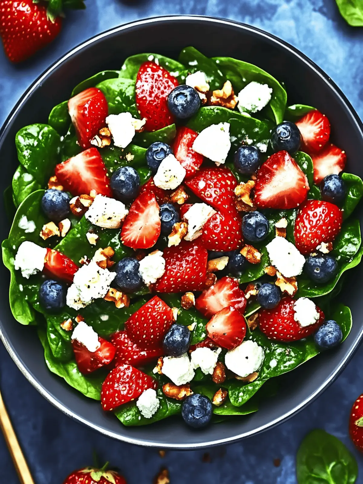 Vibrant Strawberry Spinach Salad with Sweet Balsamic Glaze 4 Strawberry Spinach Salad