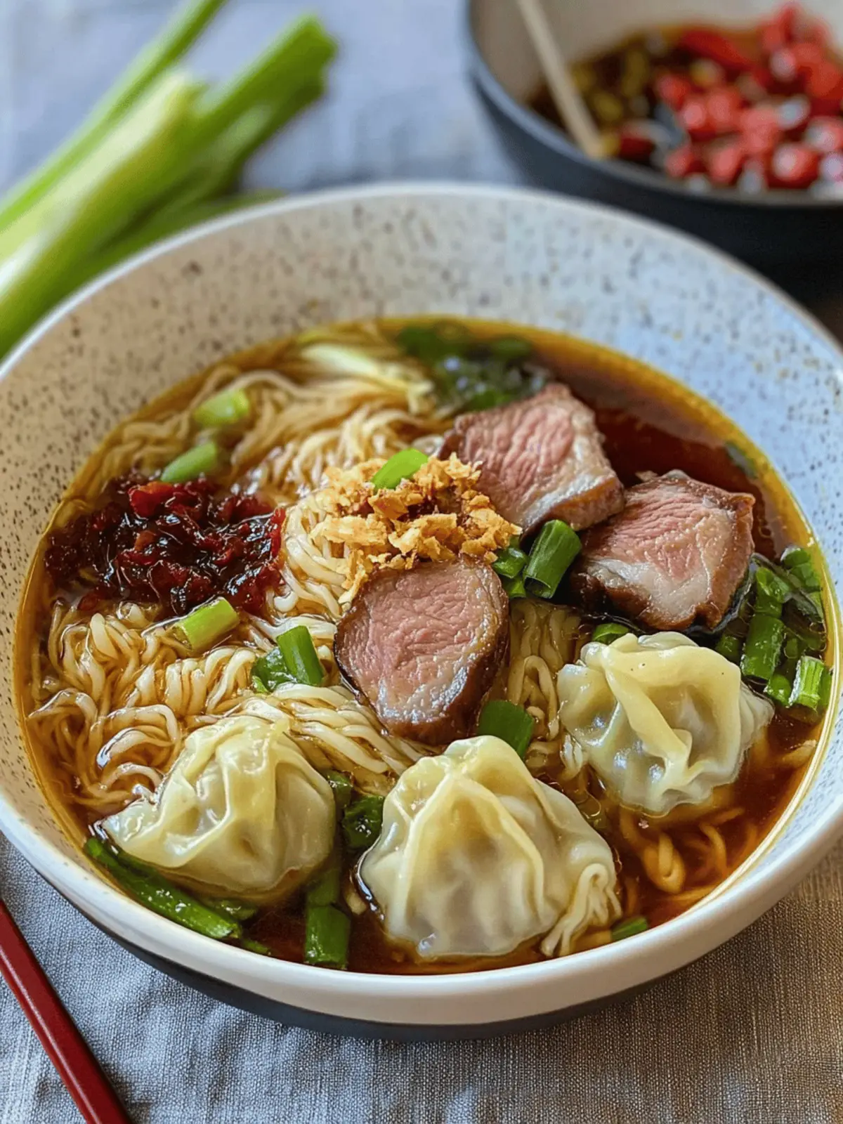 Irresistible Wonton Char Siu Noodle Soup for Cozy Nights 3 Wonton Char Siu Noodle Soup
