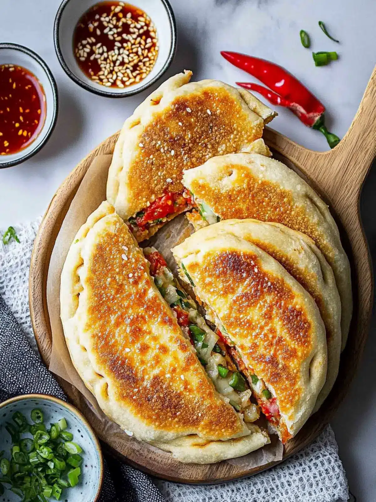 Crispy Stuffed Flatbread: Your New Favorite Comfort Food 3 Crispy Stuffed Flatbread