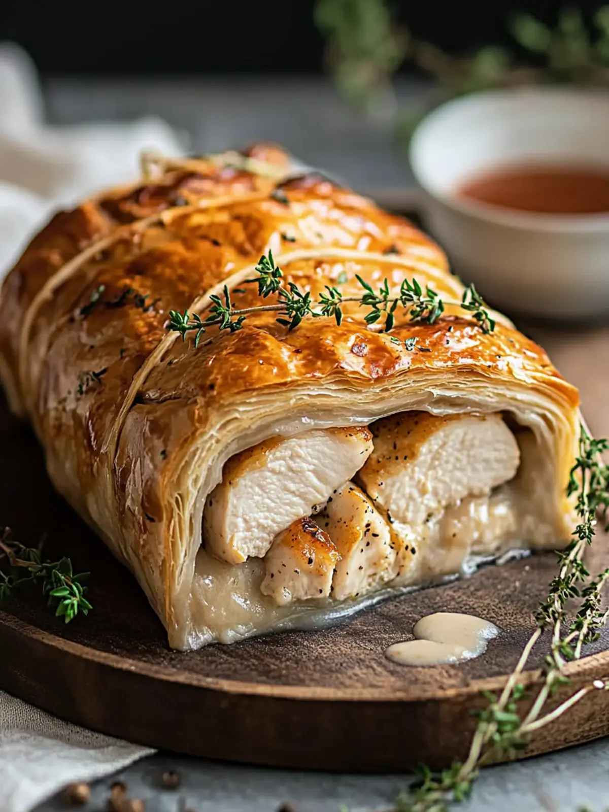 Savor Homemade Chicken Wellington with Dijon Cream Sauce 3 Chicken Wellington
