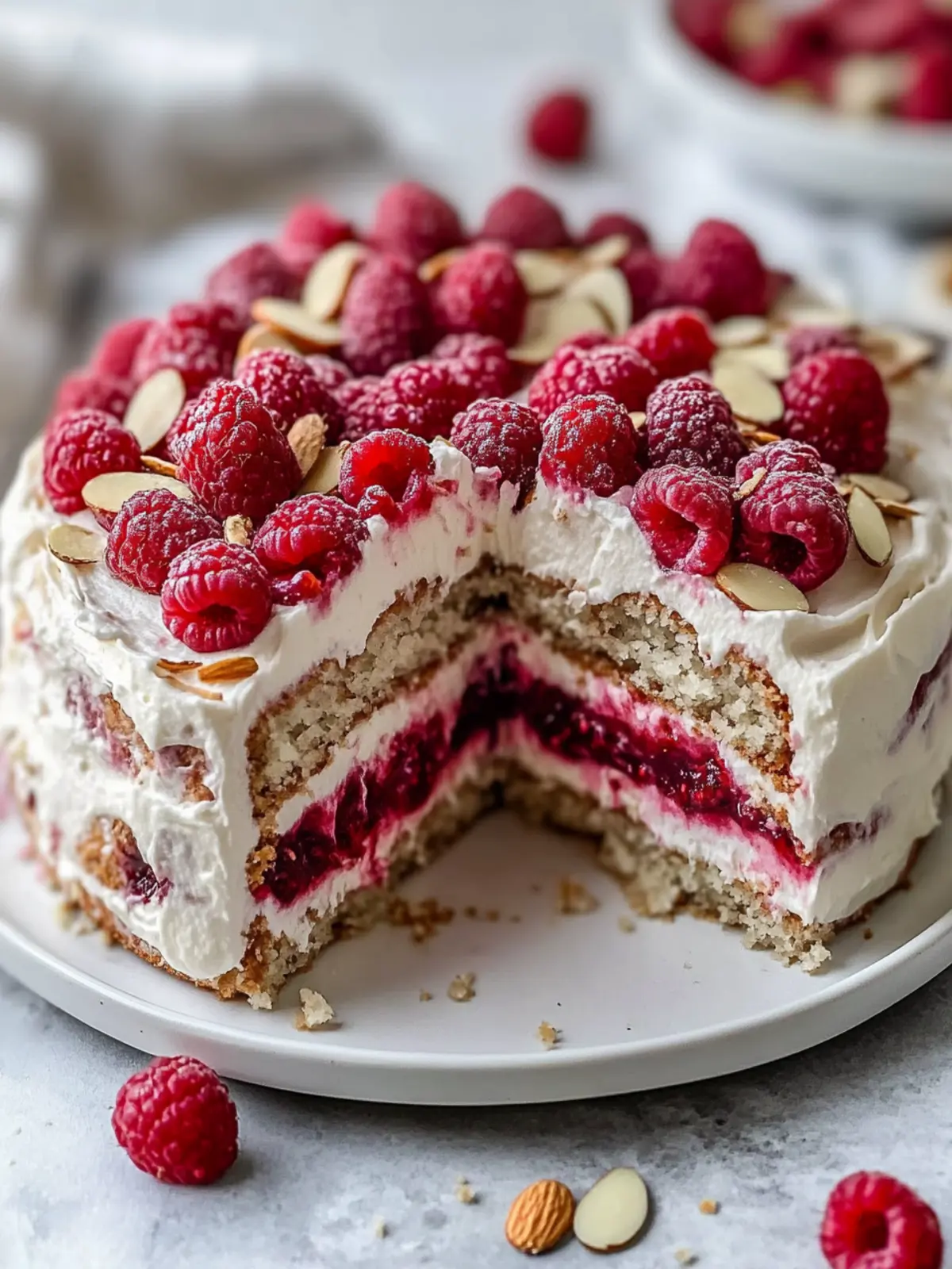 Indulge in One Bowl Vegan Almond Raspberry Cake Bliss 3 One Bowl Vegan Almond Raspberry Cake