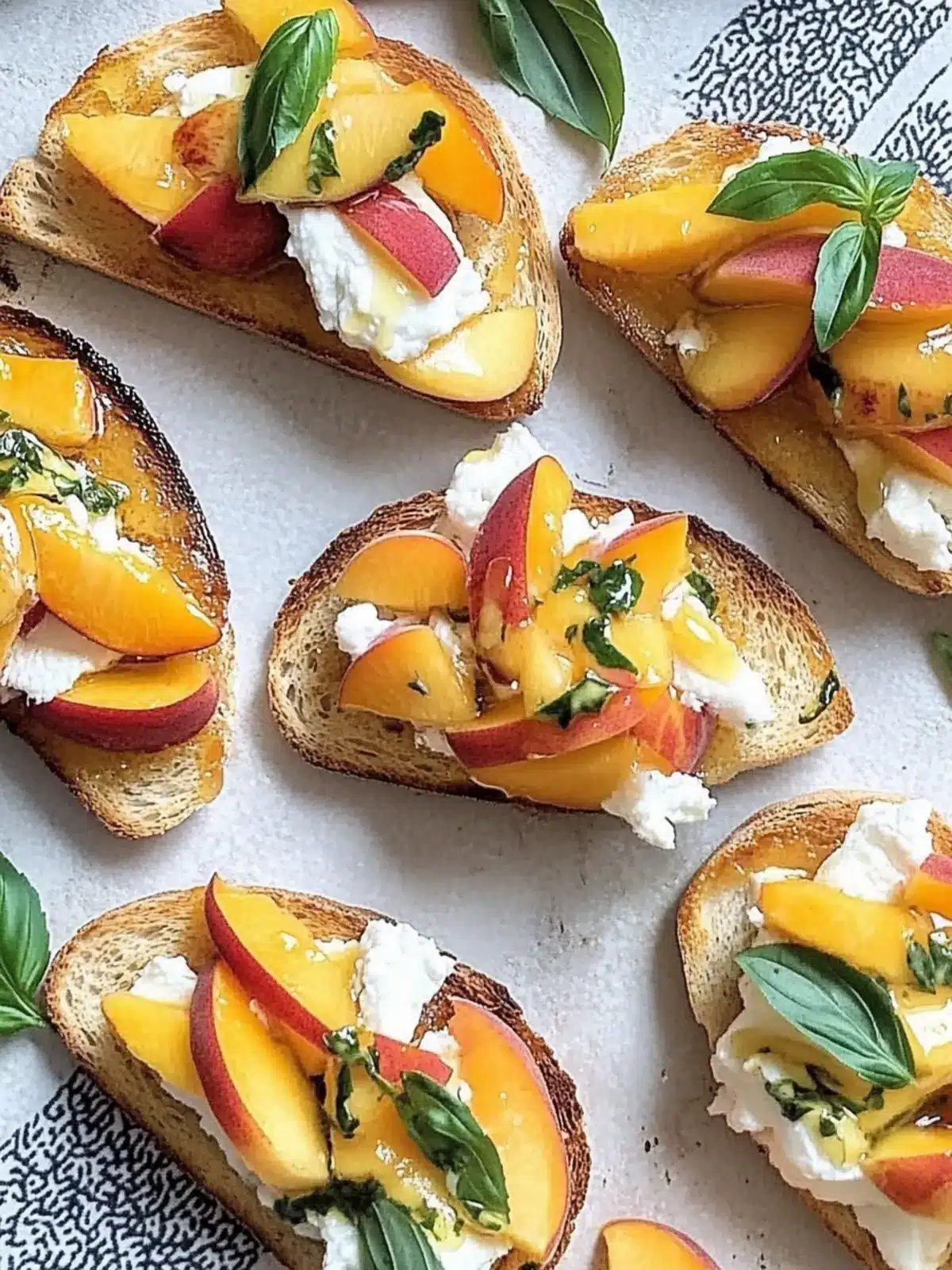 Peach Bruschetta with Goat Cheese and Honey: A Summer Delight 3 Peach Bruschetta with Goat Cheese and Honey