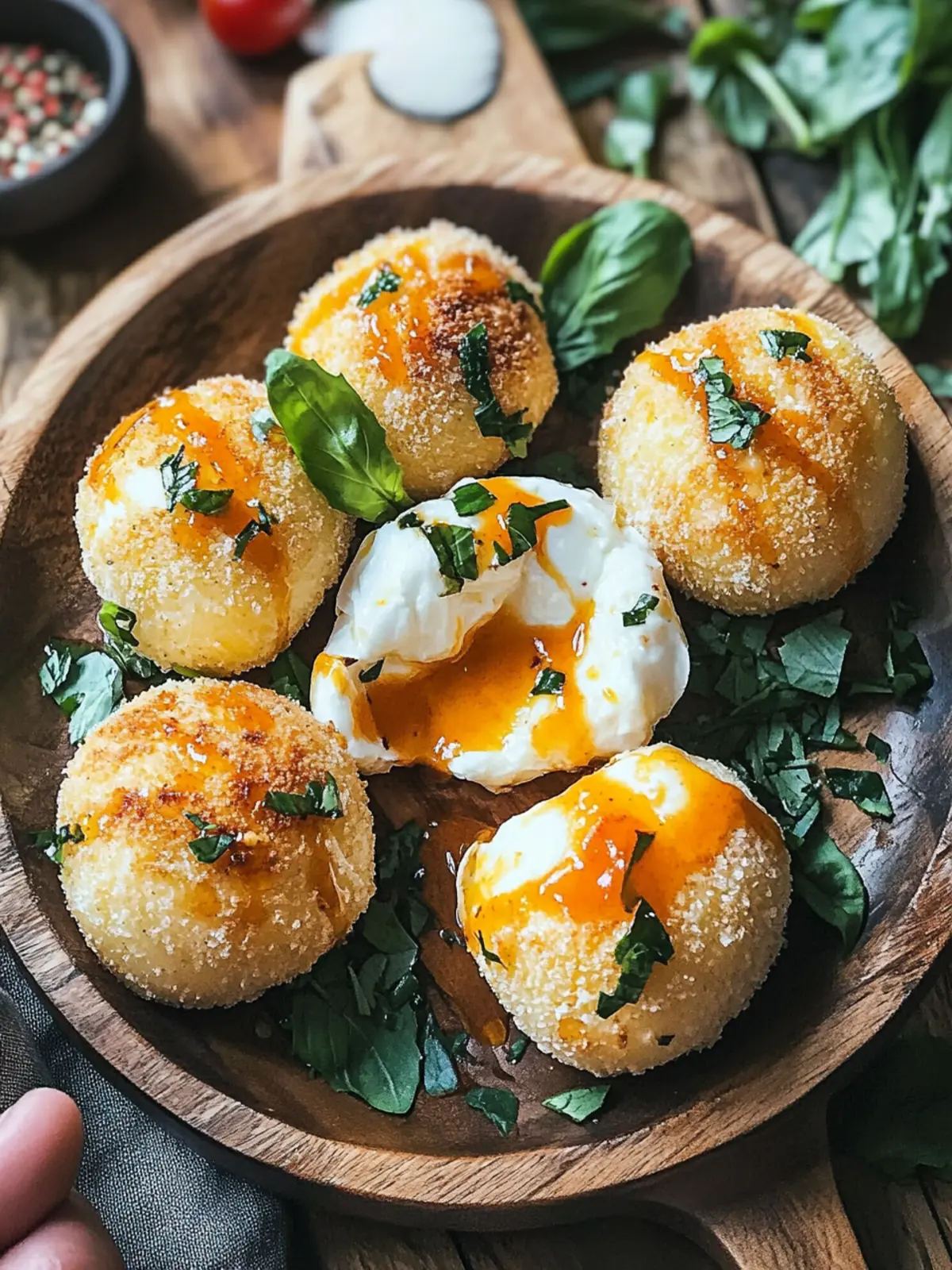 Irresistible Fried Burrata with Spicy Dipping Sauce 4 Fried Burrata
