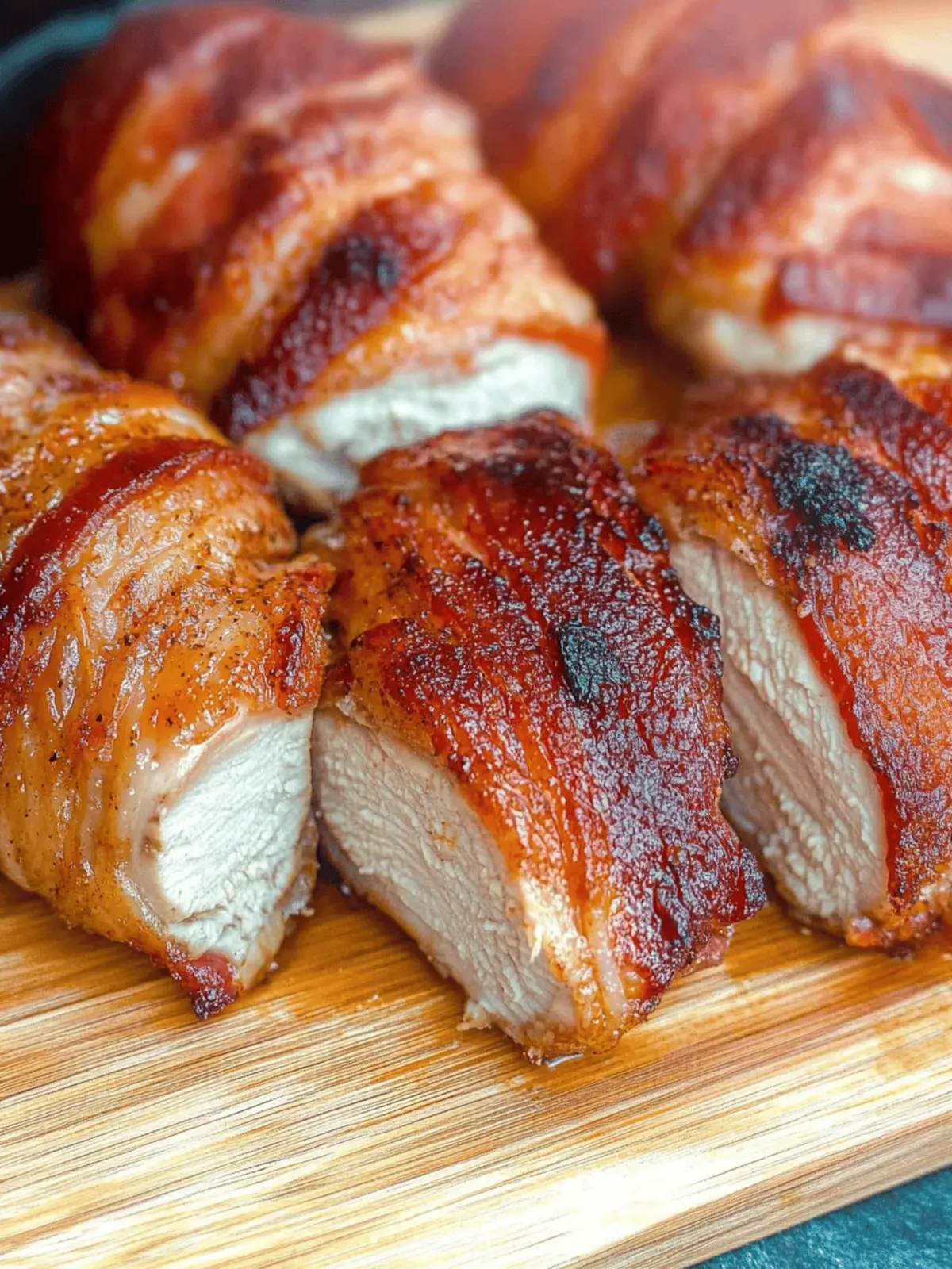 Irresistible Sweet Heat Bacon Wrapped Smoked Chicken Breasts 3 Sweet Heat Bacon Wrapped Smoked Chicken Breasts