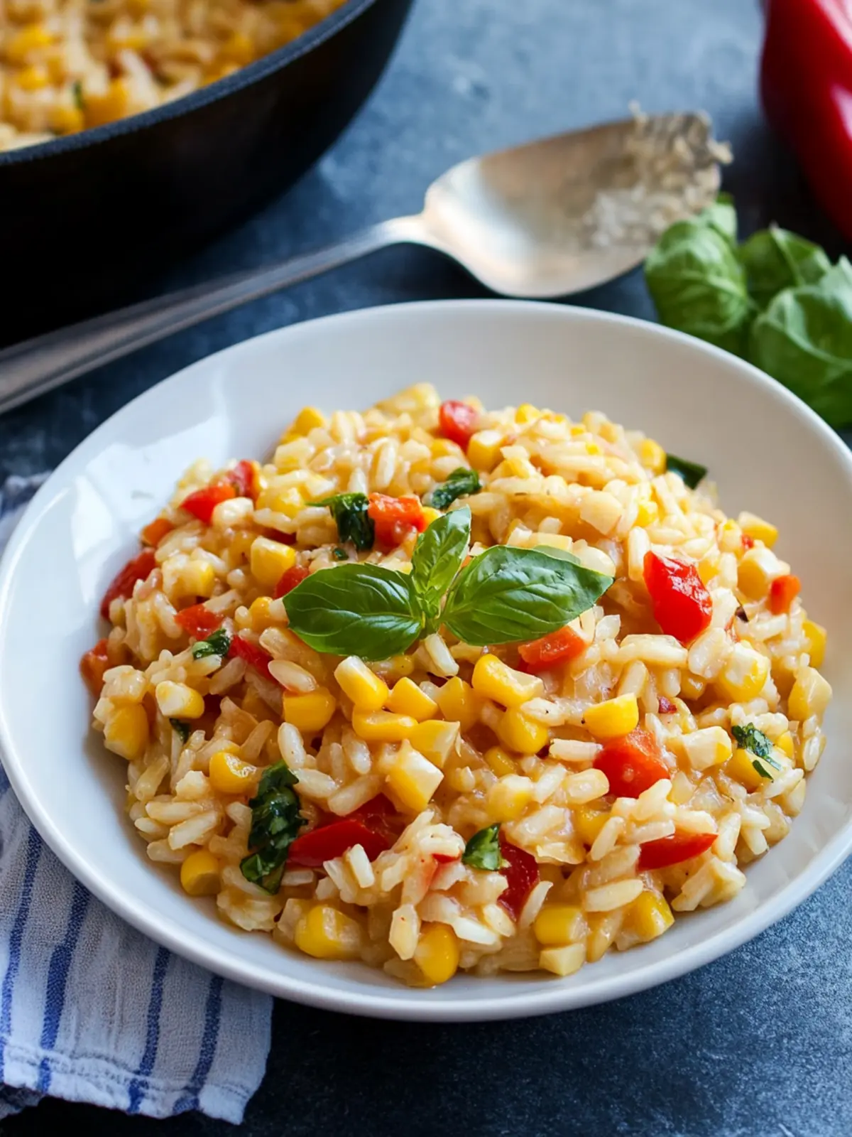 Creamy Corn and Red Pepper Risotto for Cozy Comfort Meals 4 Corn and Red Pepper Risotto