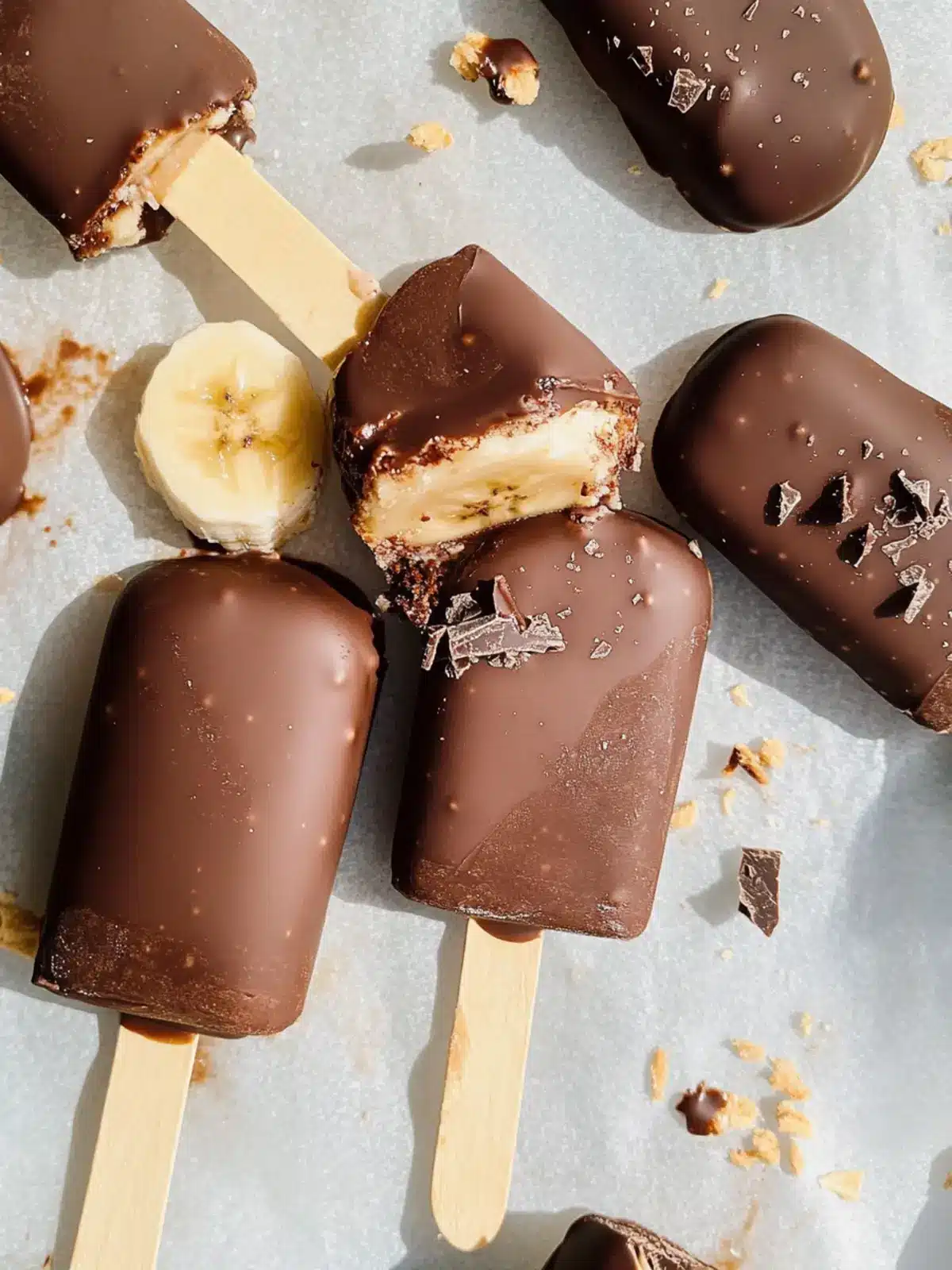 Homemade Chocolate Covered Banana Ice Cream Bars Bliss 4 Chocolate Covered Banana Ice Cream Bars