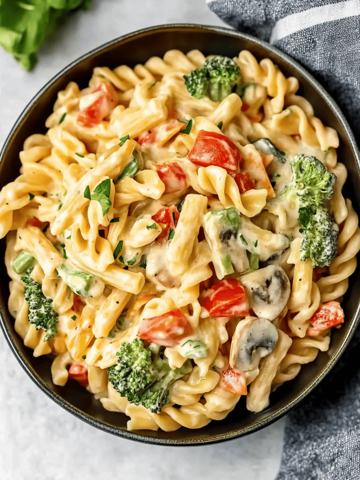 Indulge in Creamy Veggie Pasta for a Quick, Healthy Meal 4 Creamy Veggie Pasta