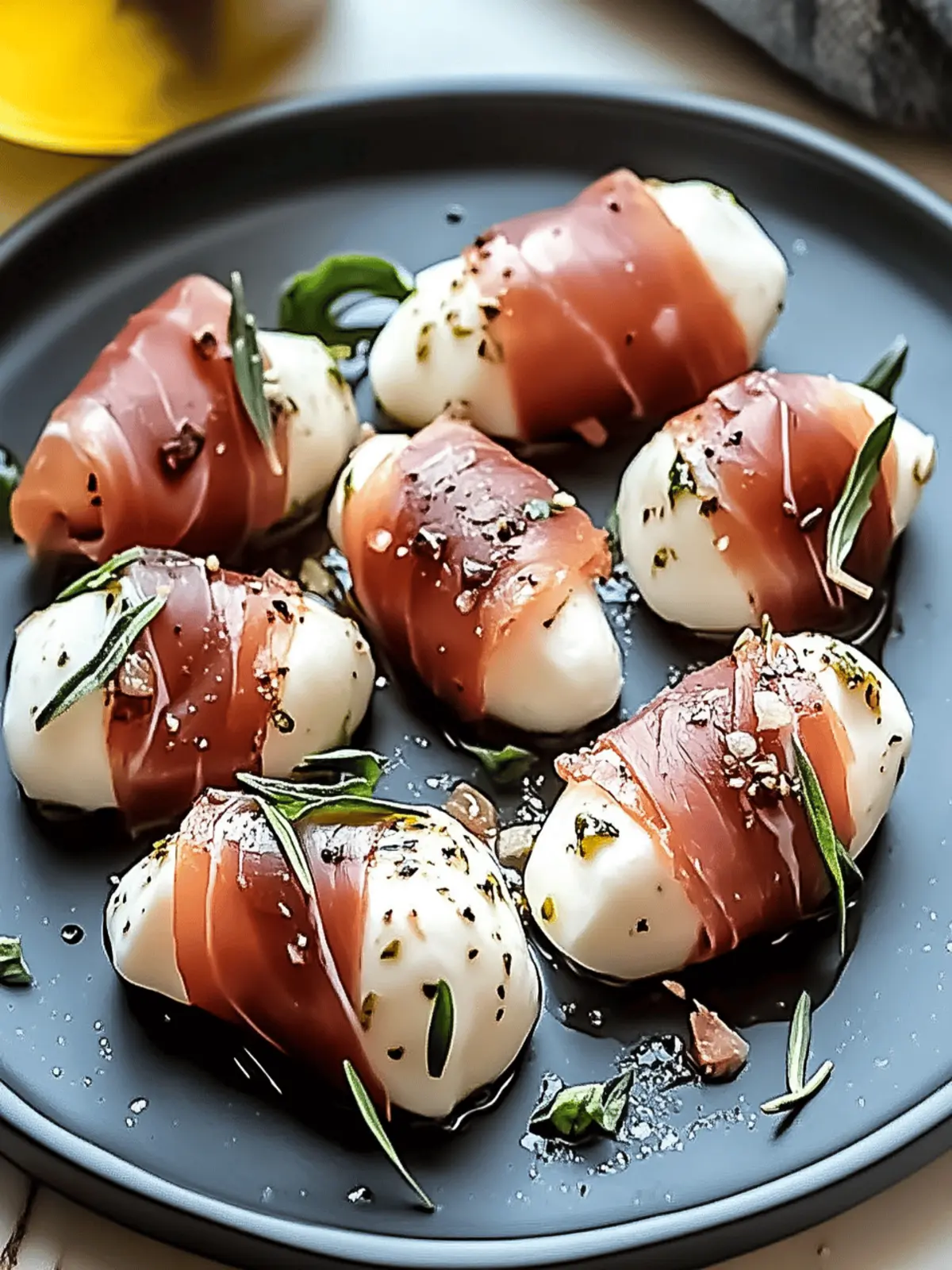 Savory Prosciutto Wrapped Mozzarella Bites for Easy Entertaining 2 Prosciutto Wrapped Mozzarella Bites