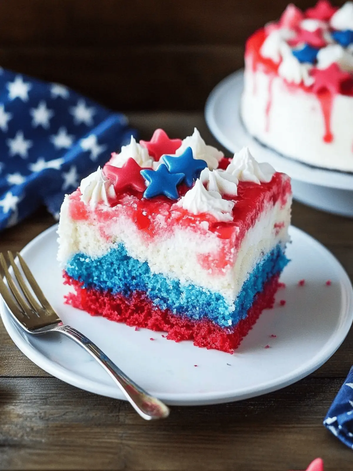Celebrate Summer with Easy Red White & Blue Poke Cake 3 Red White & Blue Poke Cake