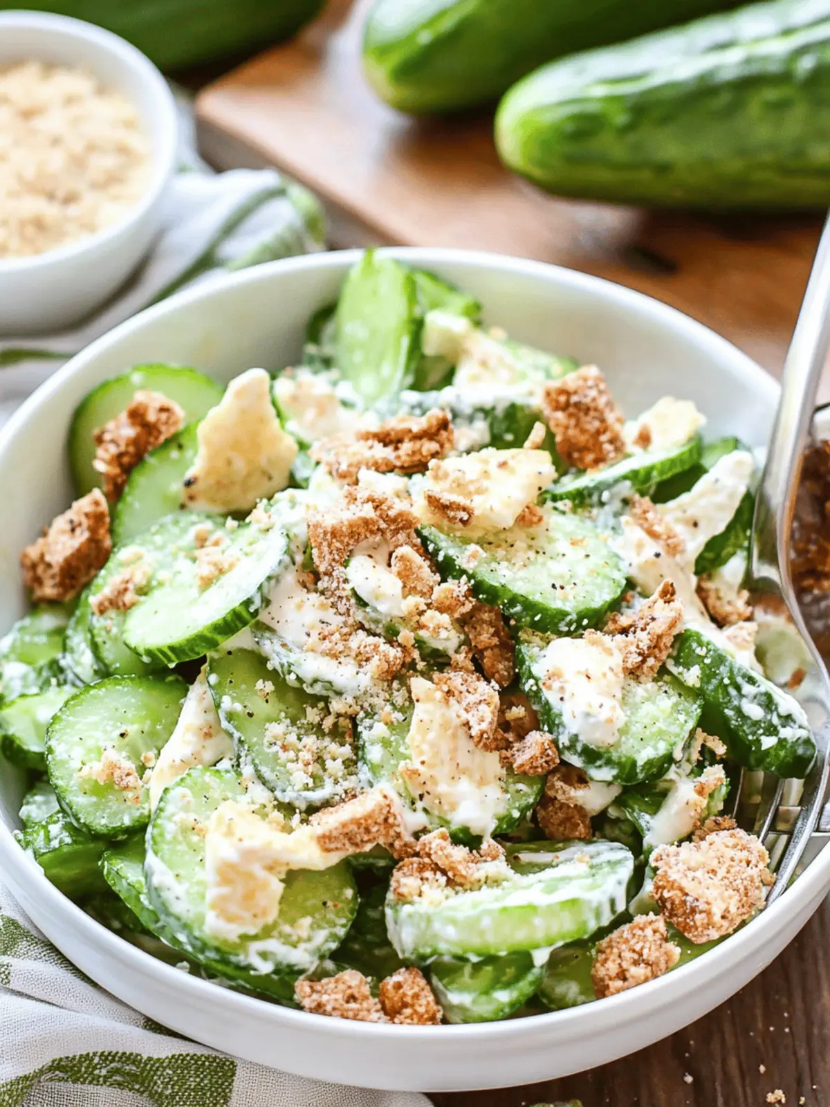 Crispy Cucumber Caesar Salad: Refreshing & Low-Cal Delight 3 Cucumber Caesar Salad