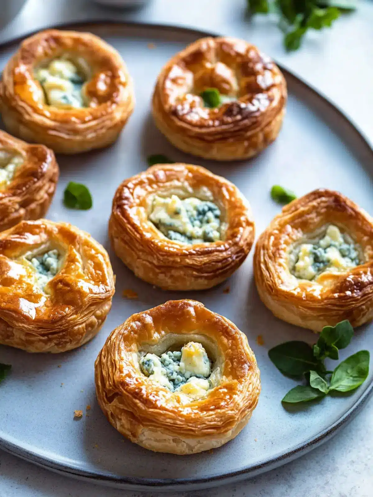 Savory Blue Cheese Puff Pastry Tarts Ready in 30 Minutes 3 Blue Cheese Puff Pastry Tarts