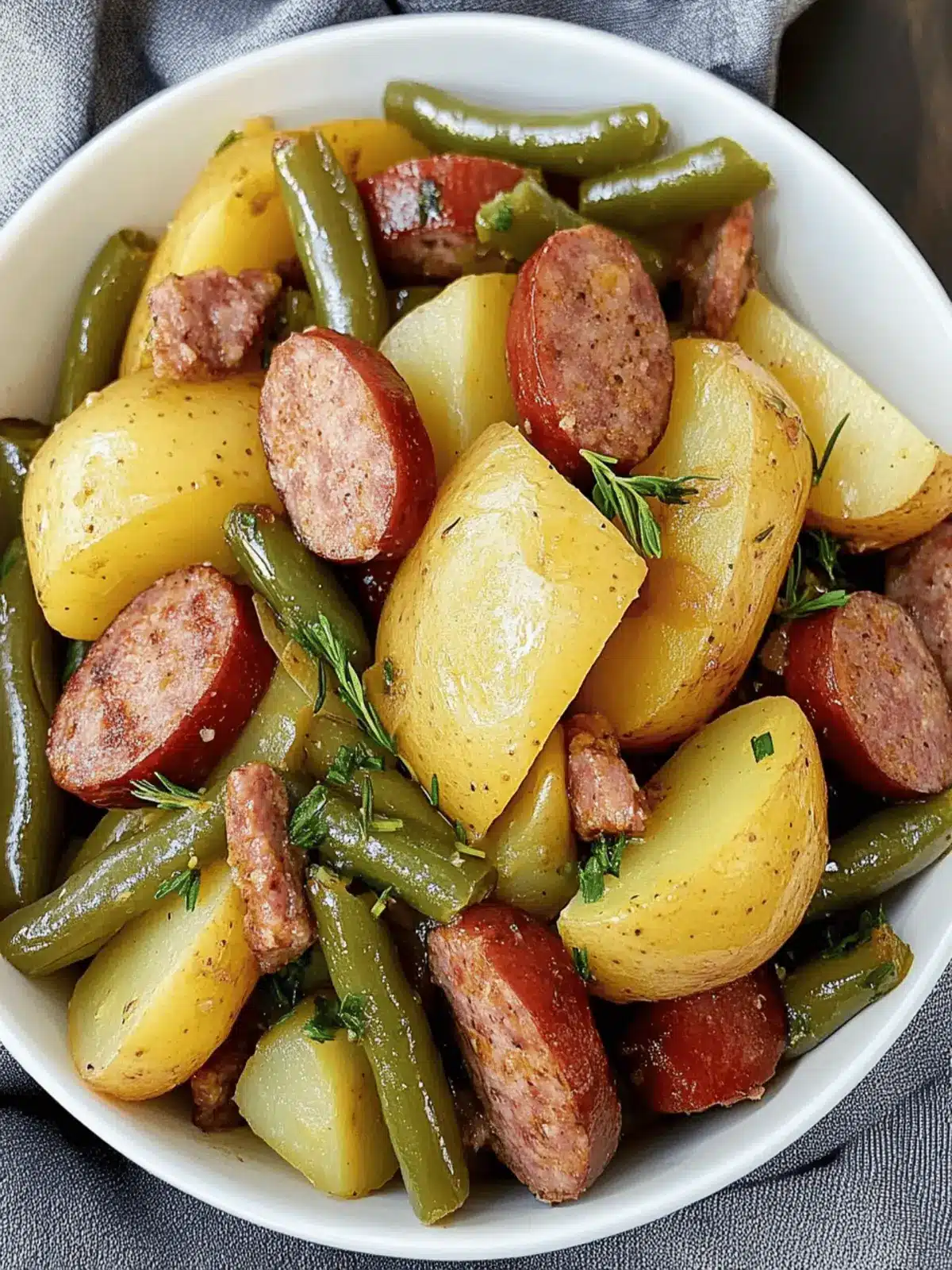 Crockpot Sausage, Potatoes & Green Beans for Cozy Family Nights 4 Crockpot Sausage, Potatoes & Green Beans