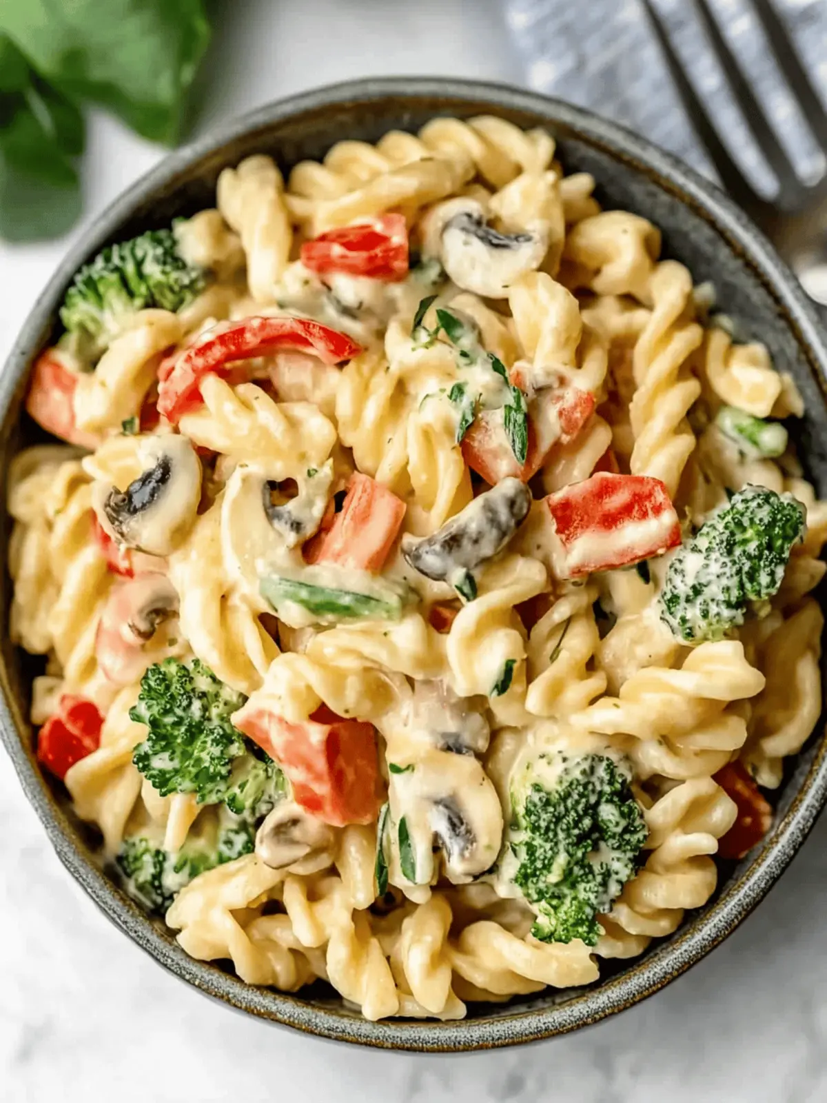 Indulge in Creamy Veggie Pasta for a Quick, Healthy Meal 2 Creamy Veggie Pasta