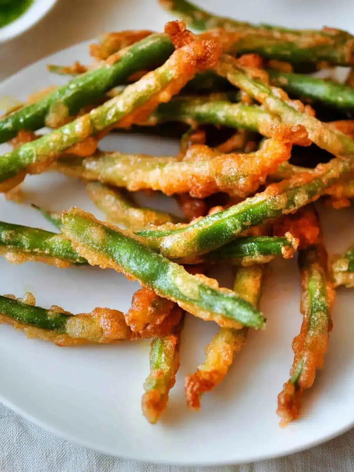 Crispy Fried Green Beans with Zesty Sriracha Dip 4 Fried Green Beans