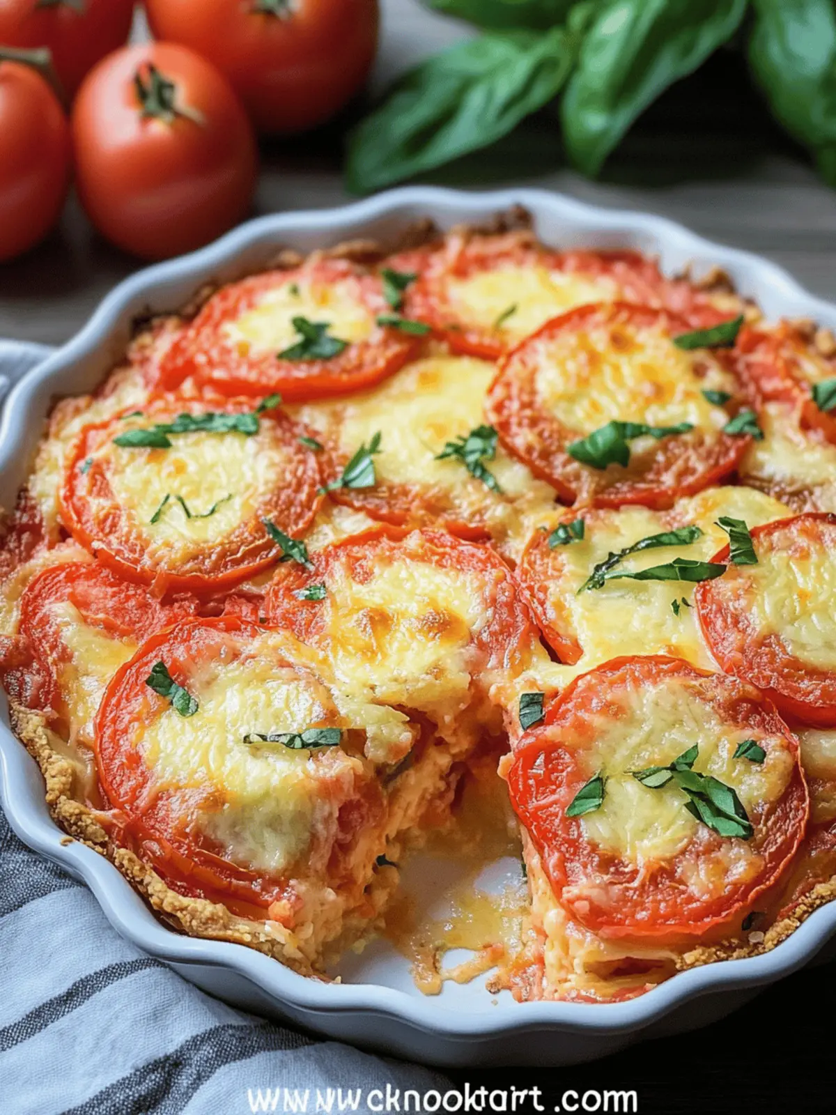Delicious Crustless Tomato Pie You ll Love to Make Tonight 3 Crustless Tomato Pie