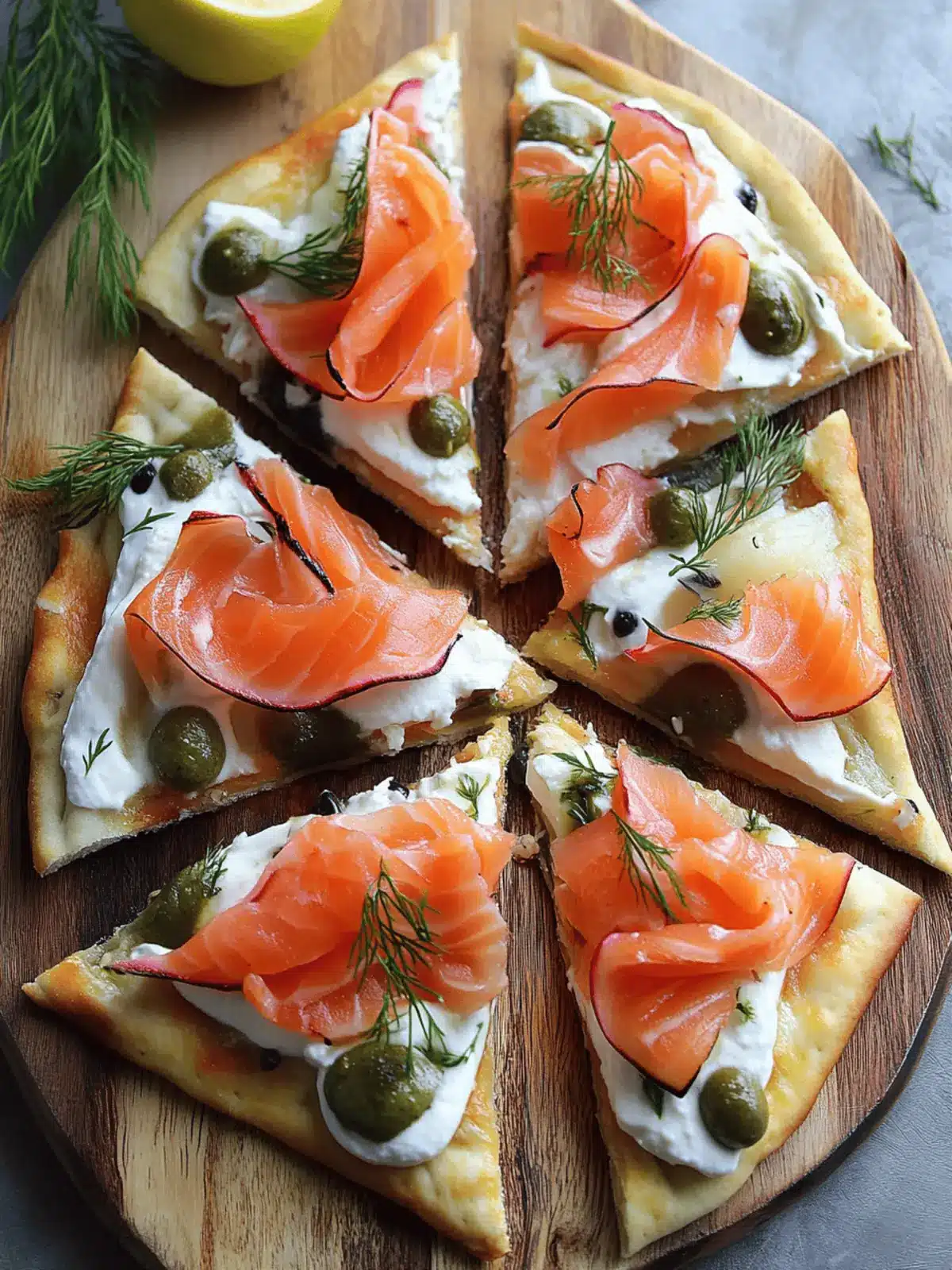 Savory Smoked Salmon Flatbread: A Quick Gourmet Delight 3 Smoked Salmon Flatbread