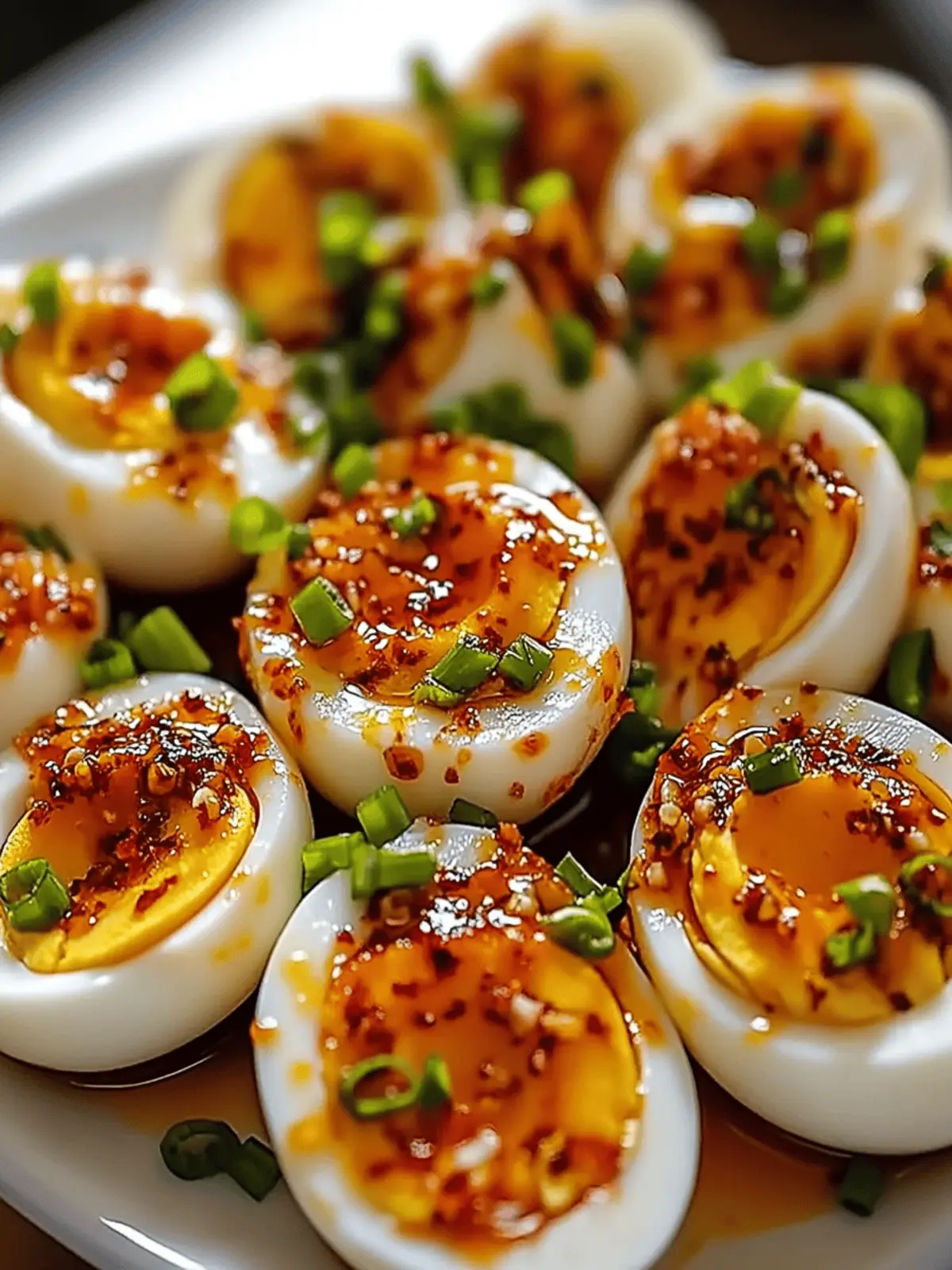 Spicy Chili Garlic Deviled Eggs to Wow Your Guests! 3 Spicy Chili Garlic Deviled Eggs