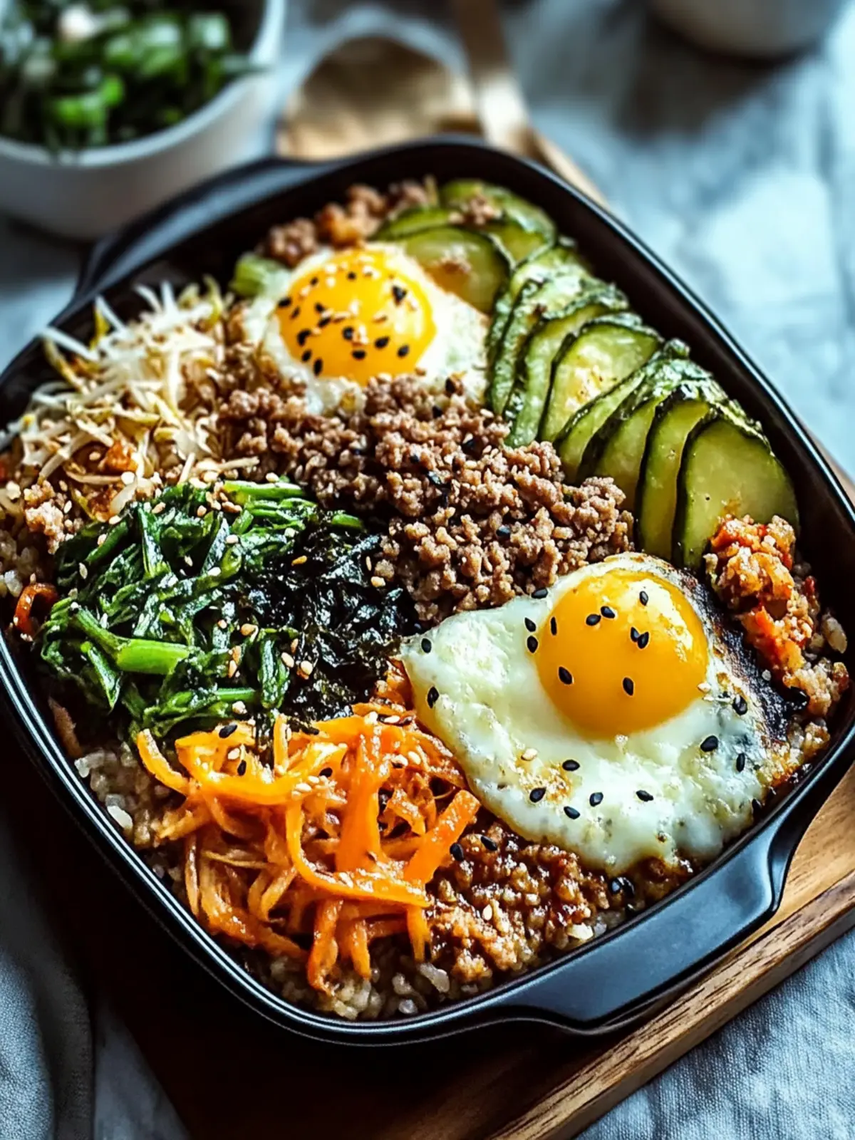 Bibimbap Casserole with Ground Pork: A Cozy One-Pan Delight 2 Bibimbap Casserole with Ground Pork